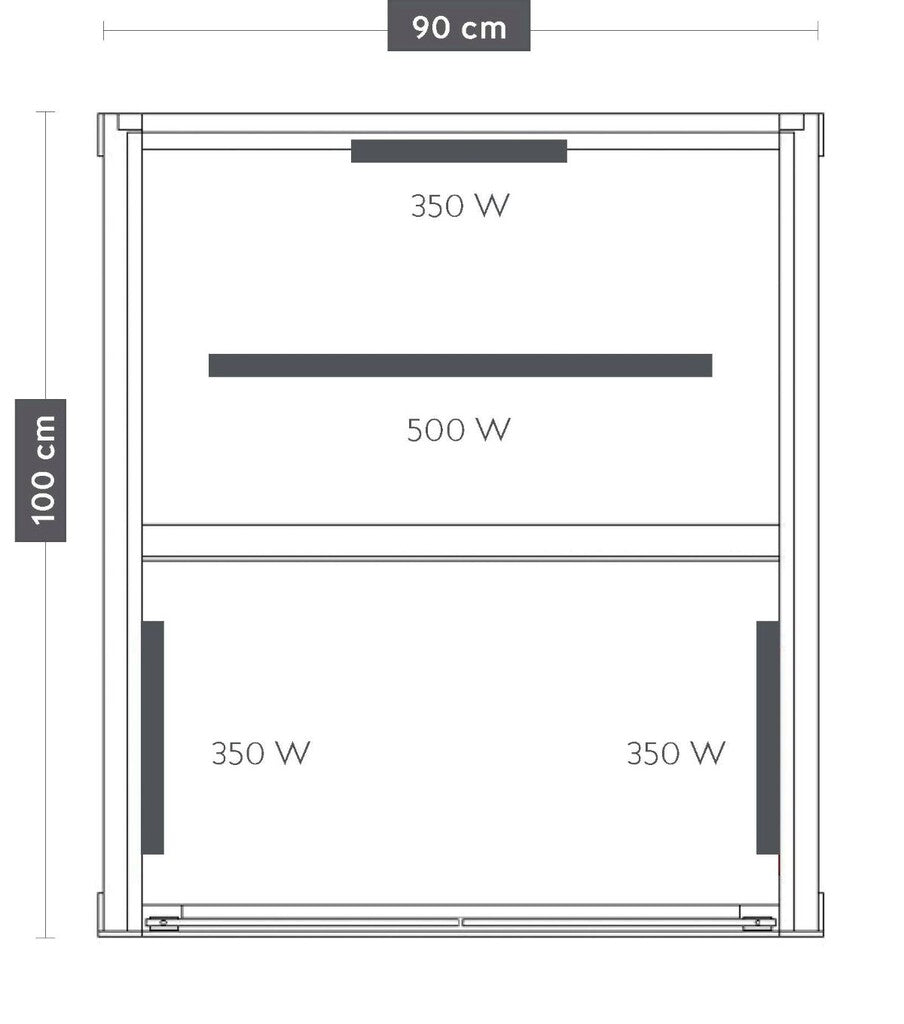 Sanotechnik - RUBY 1 Infrarotkabine für 1 Person 90x100x195 cm