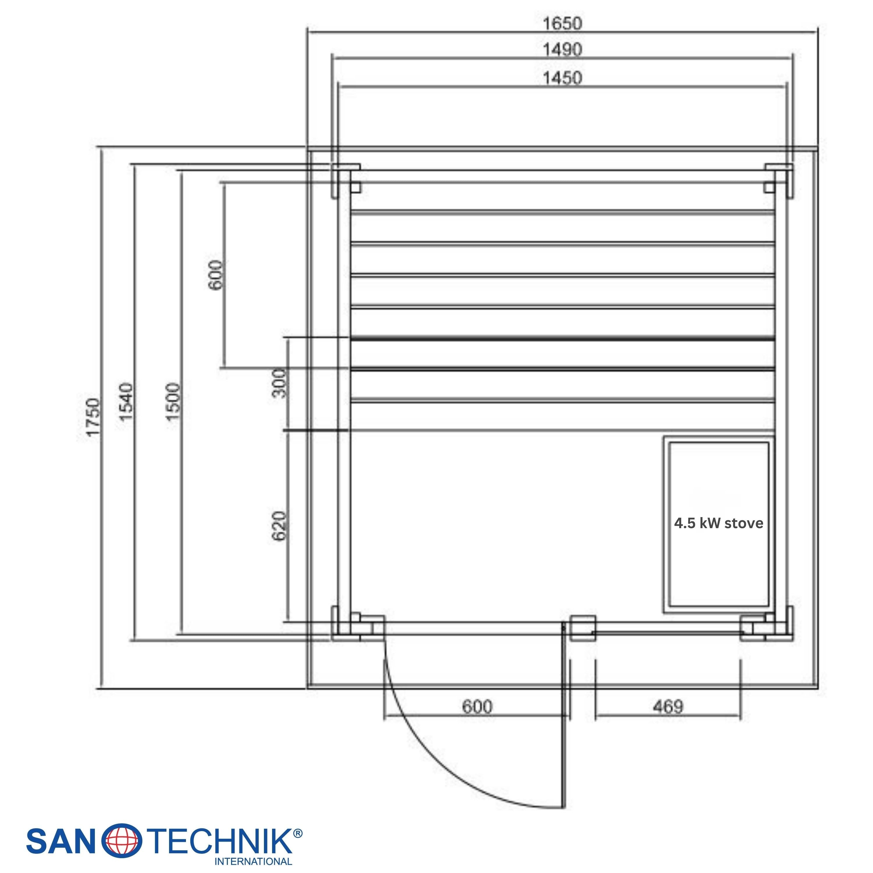 Sanotechnik - HELSINKI Außensauna für 2-3 Personen 165x175x218,9 cm