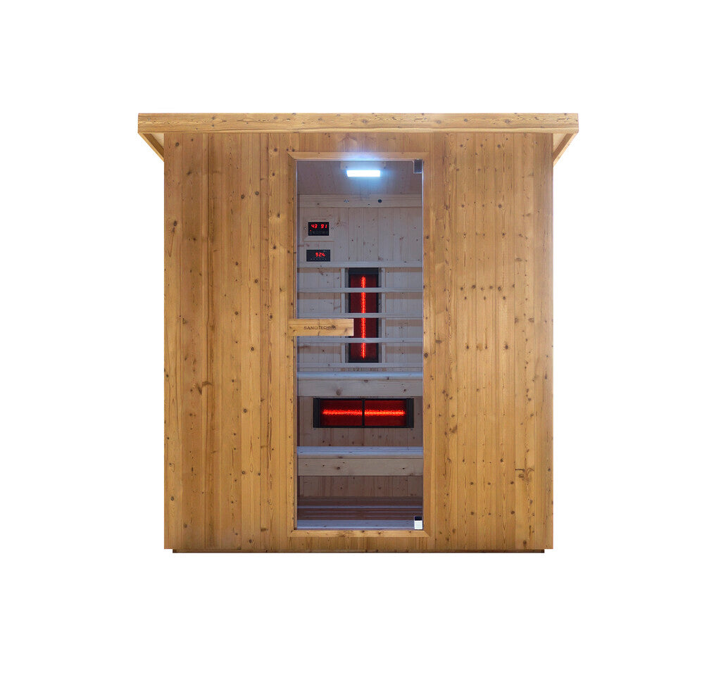 Sanotechnik - LAHTI Außensauna+Infrarotkabine für 2-3 Personen 198x181,5x202,2 cm