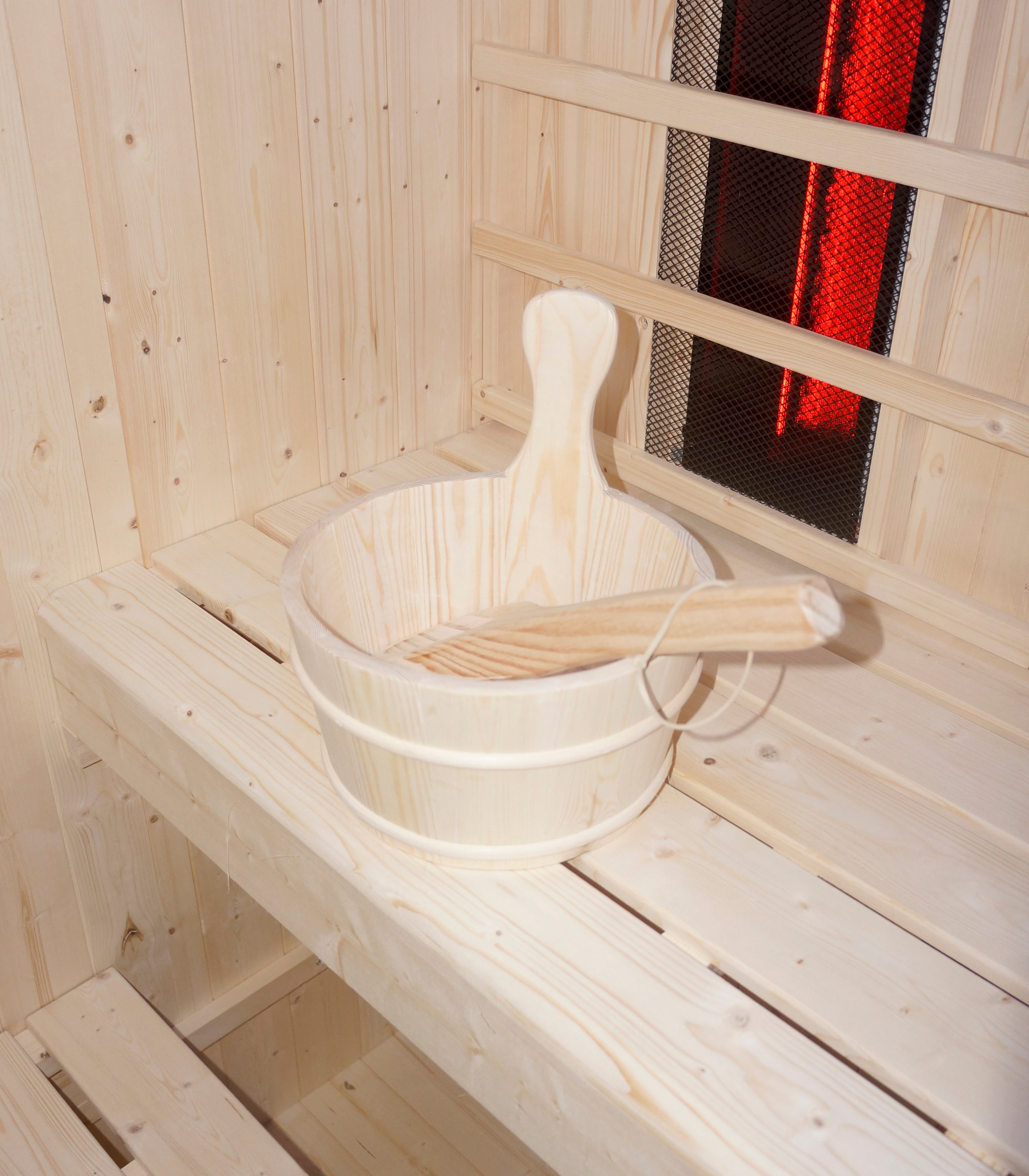 Sanotechnik - LAHTI Außensauna+Infrarotkabine für 2-3 Personen 198x181,5x202,2 cm