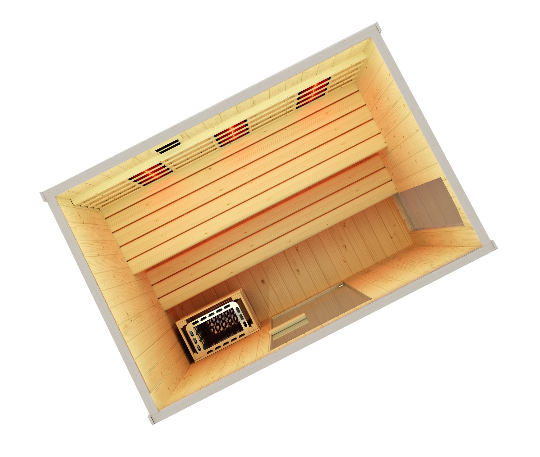 Sanotechnik - LAHTI Außensauna+Infrarotkabine für 2-3 Personen 198x181,5x202,2 cm