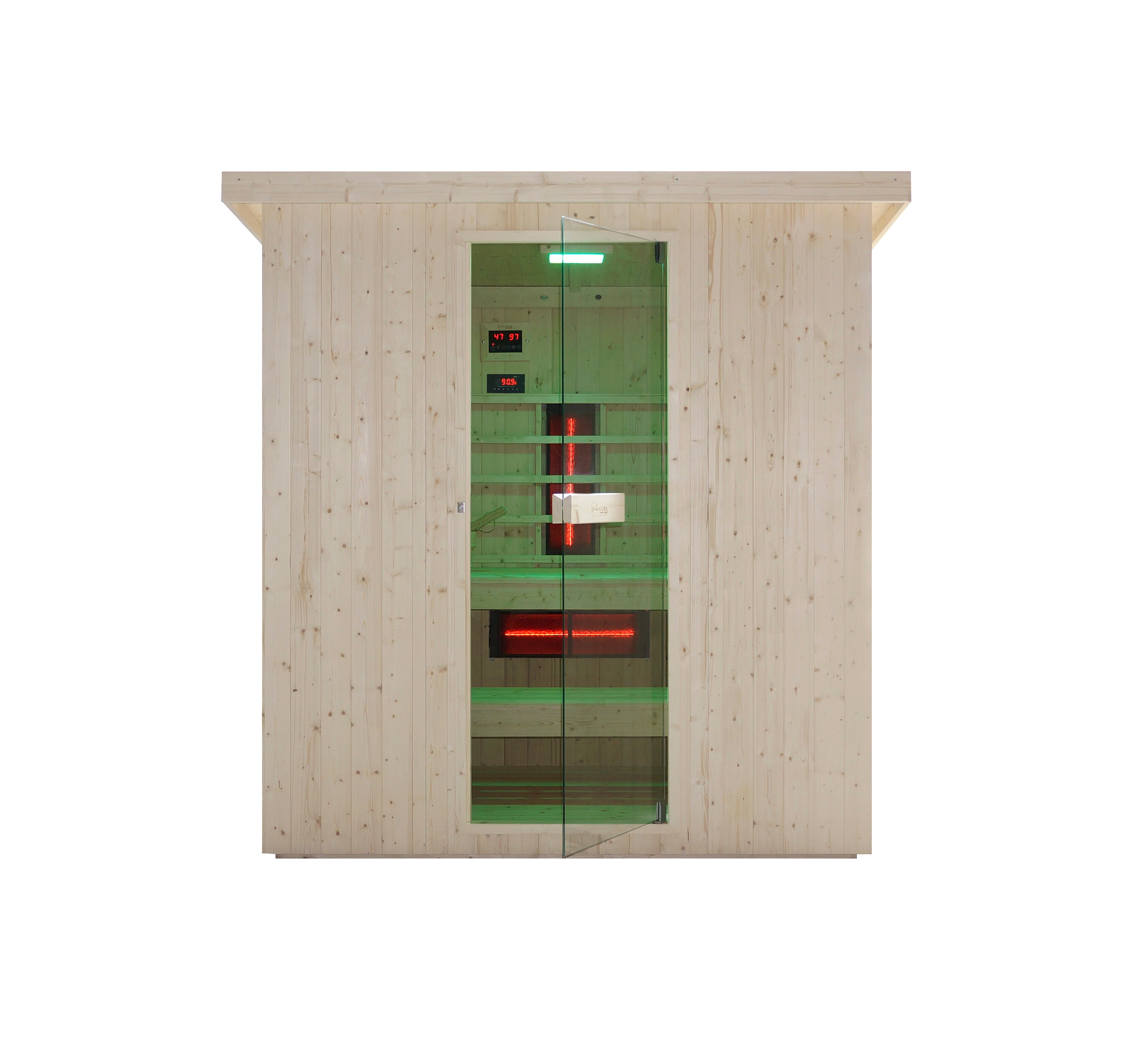 Sanotechnik - LAHTI Außensauna+Infrarotkabine für 2-3 Personen 198x181,5x202,2 cm