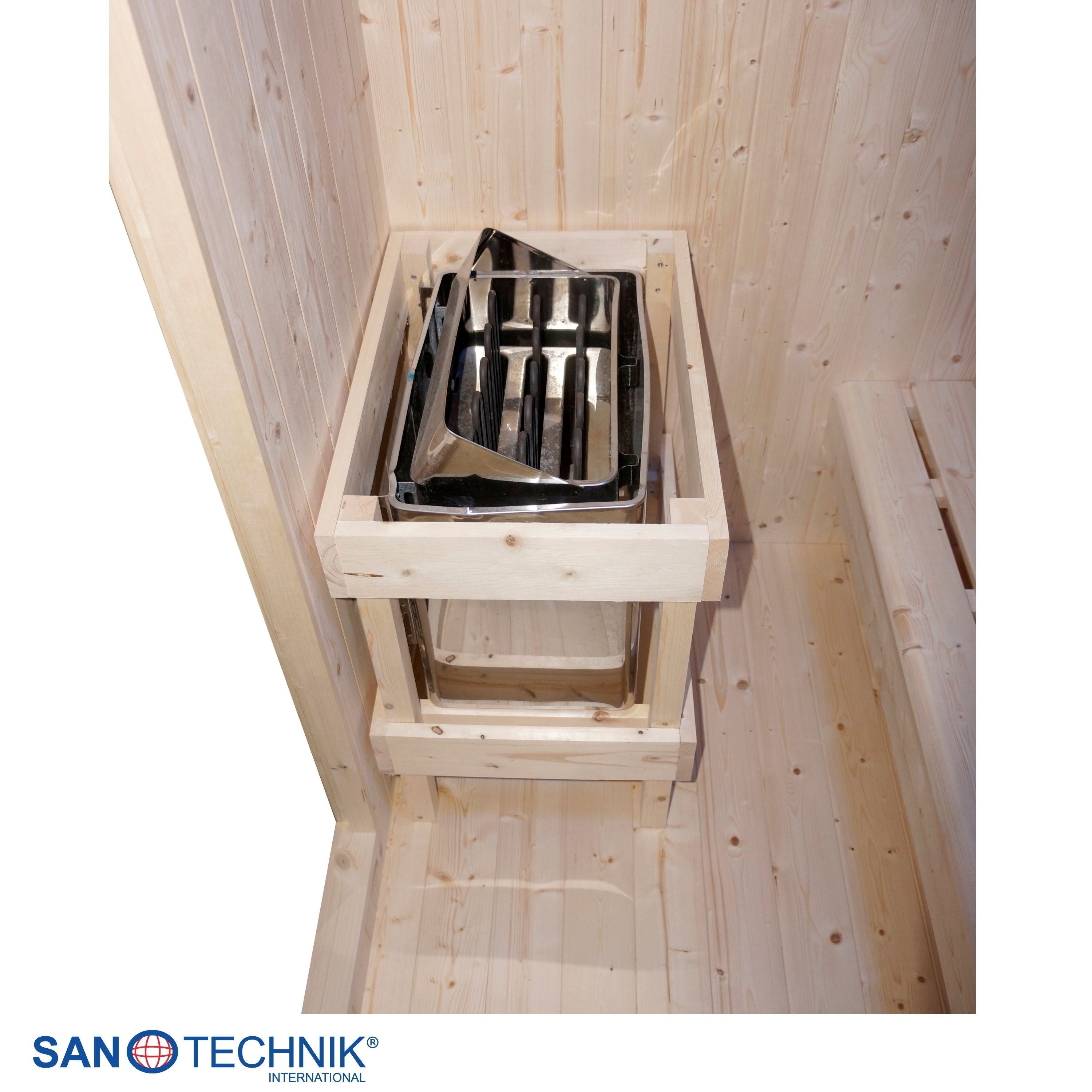 Sanotechnik - LAHTI Außensauna+Infrarotkabine für 5-6 Personen 198x181,5x202,2 cm