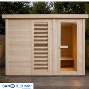Sanotechnik - VAASA Außensauna für 4-5 Personen 310x230x219,5 cm
