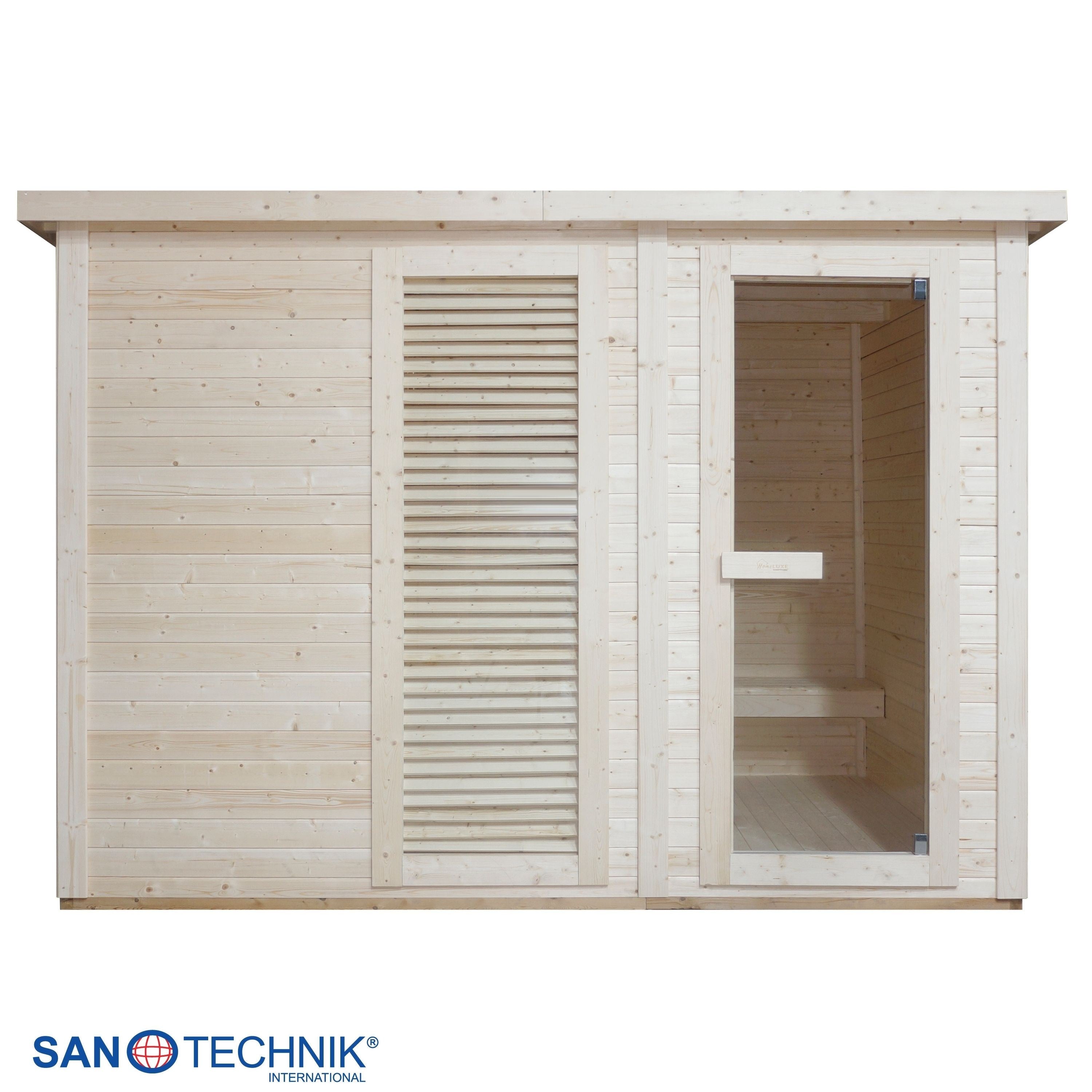 Sanotechnik - VAASA Außensauna für 4-5 Personen 310x230x219,5 cm