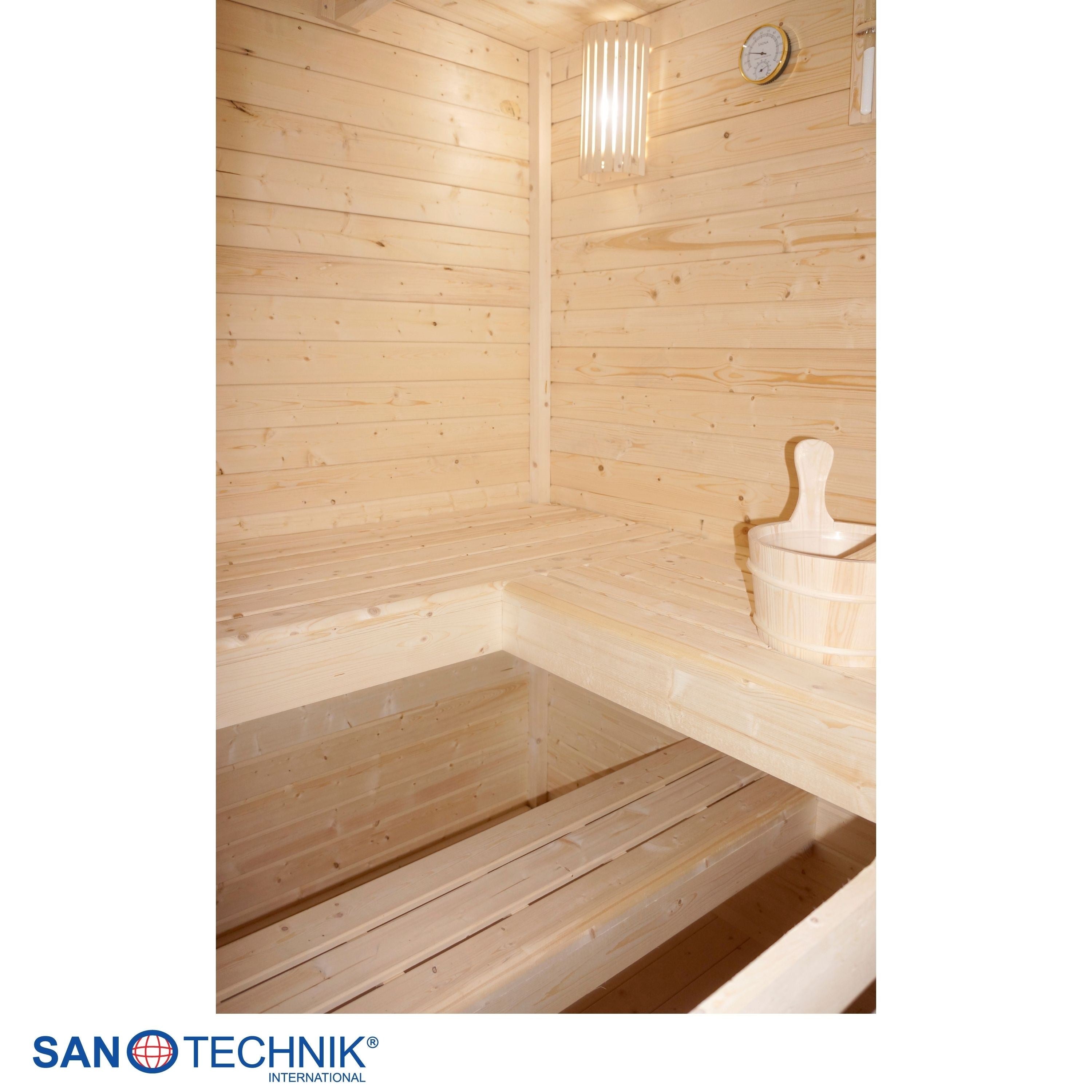 Sanotechnik - VAASA Außensauna für 4-5 Personen 310x230x219,5 cm