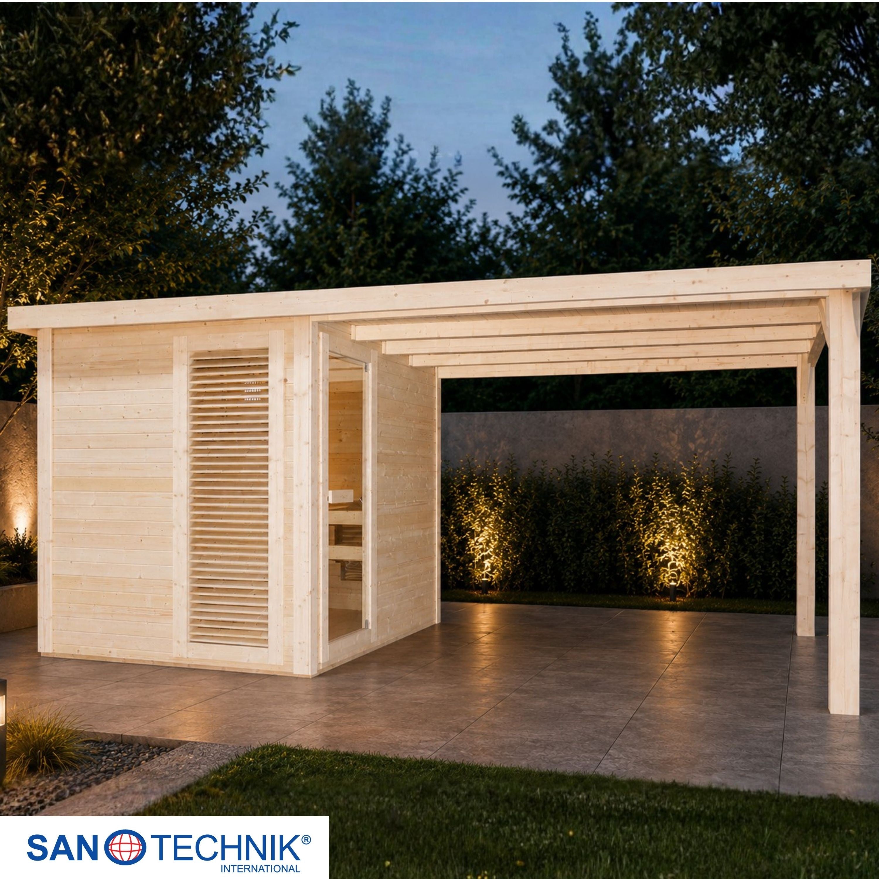 Sanotechnik - RAUMA Außensauna für 4-5 Personen 460 x 230 x 219,5 cm
