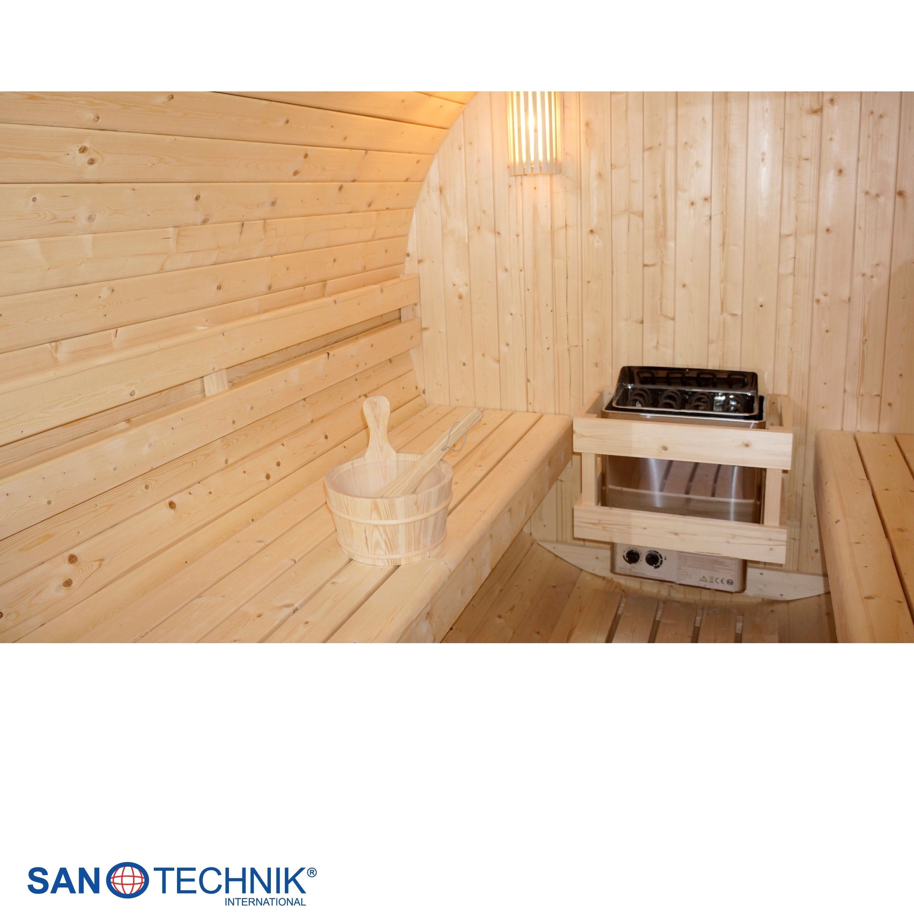 Sanotechnik - TROMSÖ XL Außensauna für 6 Personen 189x220x191,5 cm