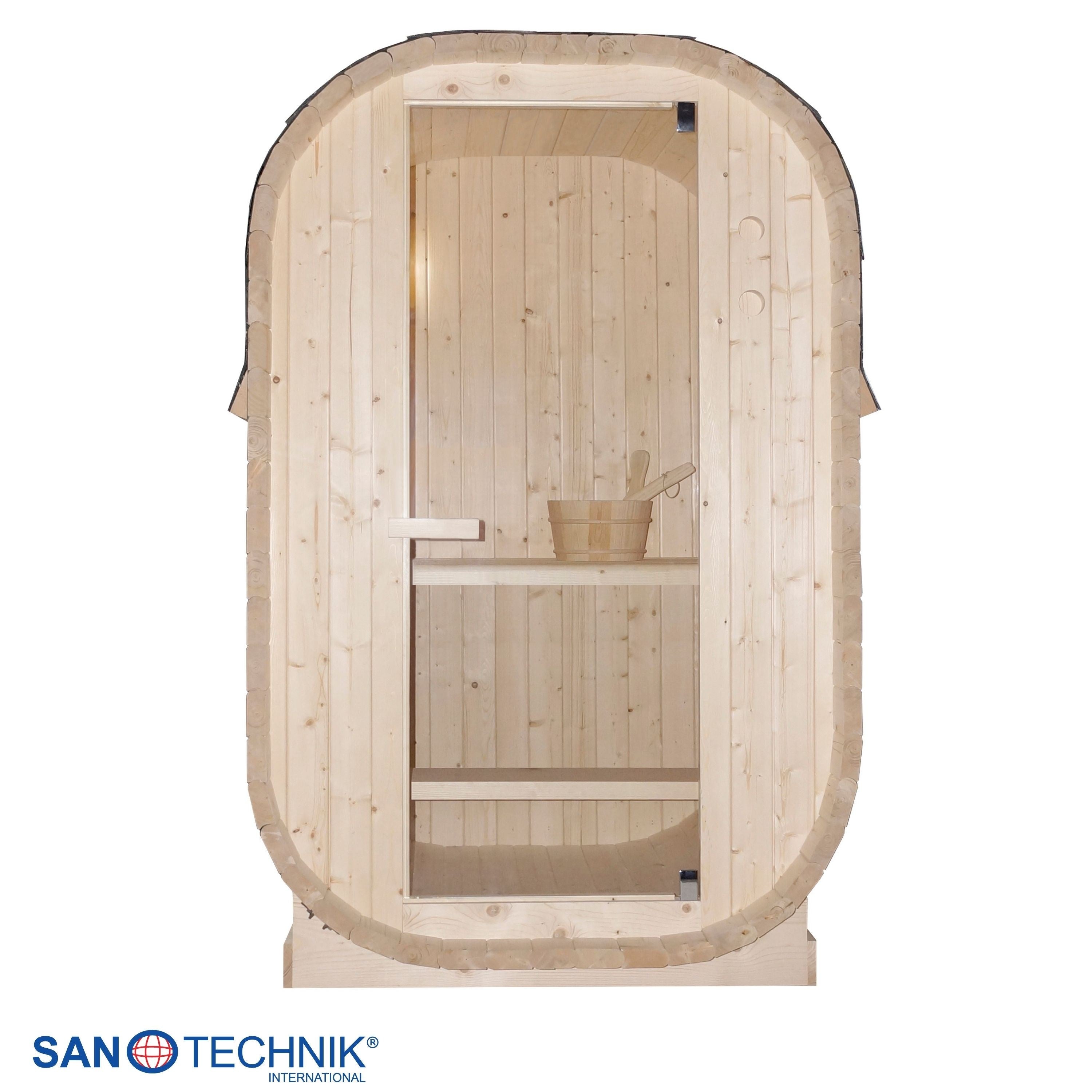 Sanotechnik - LINDHOLM Außensauna für 1-2 Personen 128,2x120x194 cm