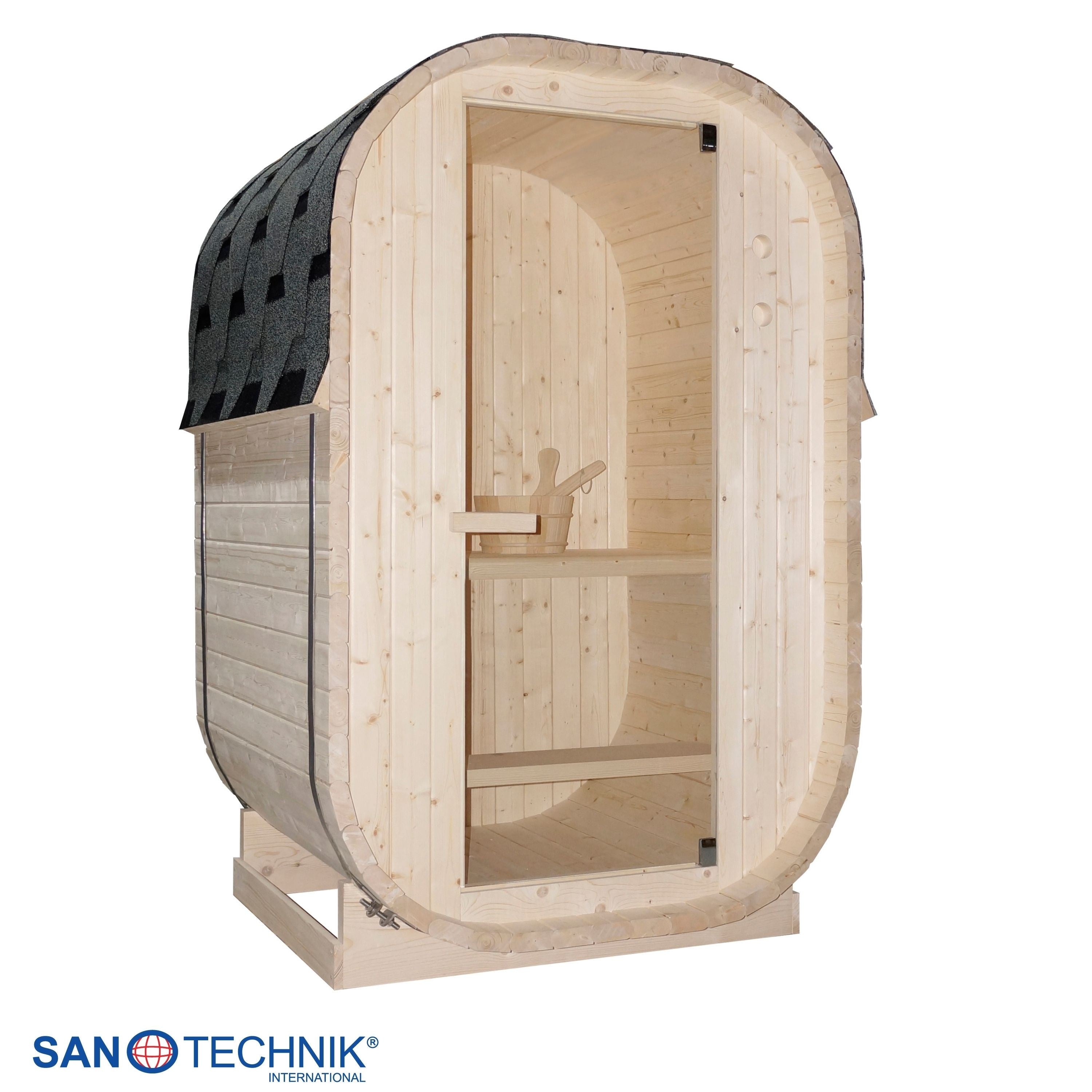 Sanotechnik - LINDHOLM Außensauna für 1-2 Personen 128,2x120x194 cm