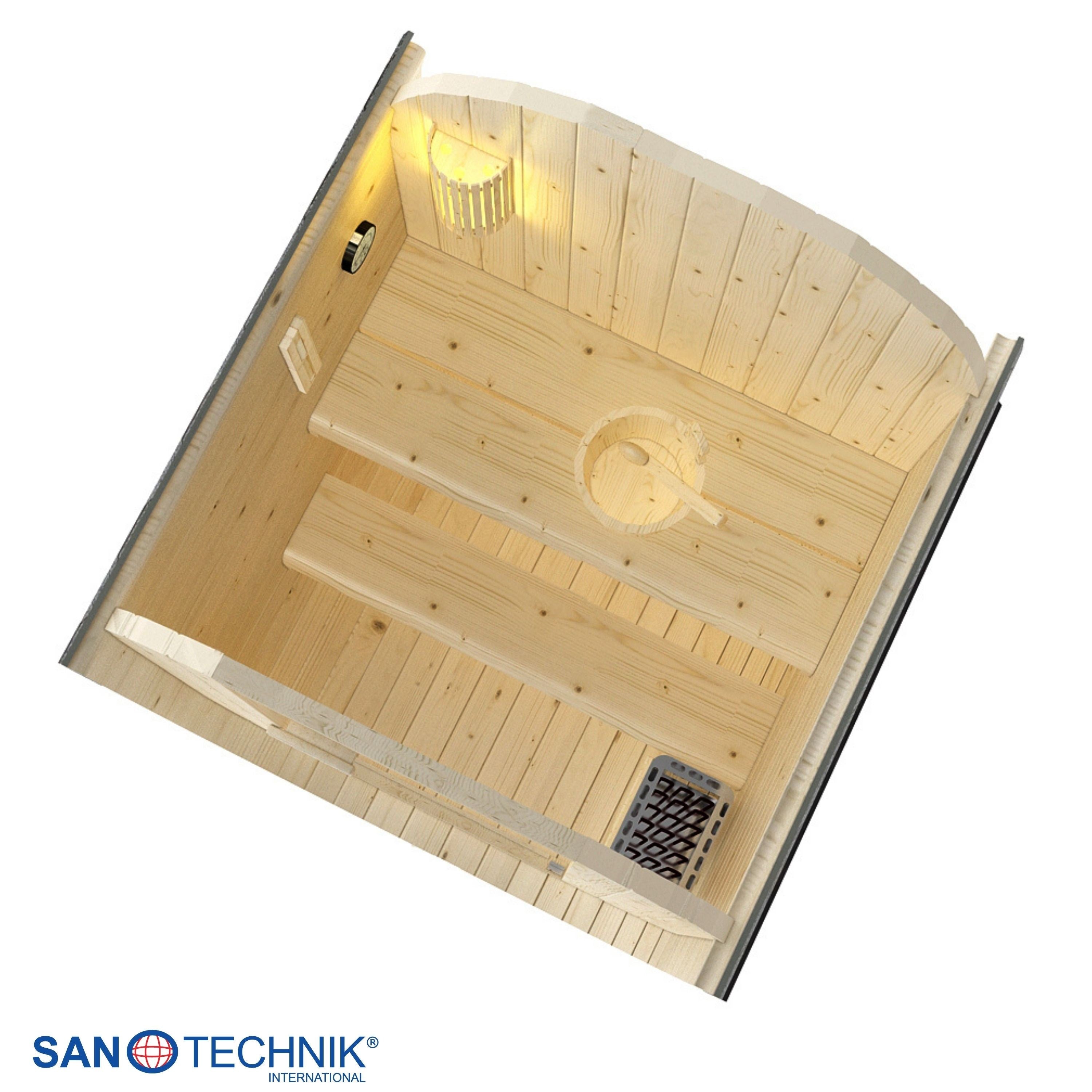 Sanotechnik - LINDHOLM Außensauna für 1-2 Personen 128,2x120x194 cm