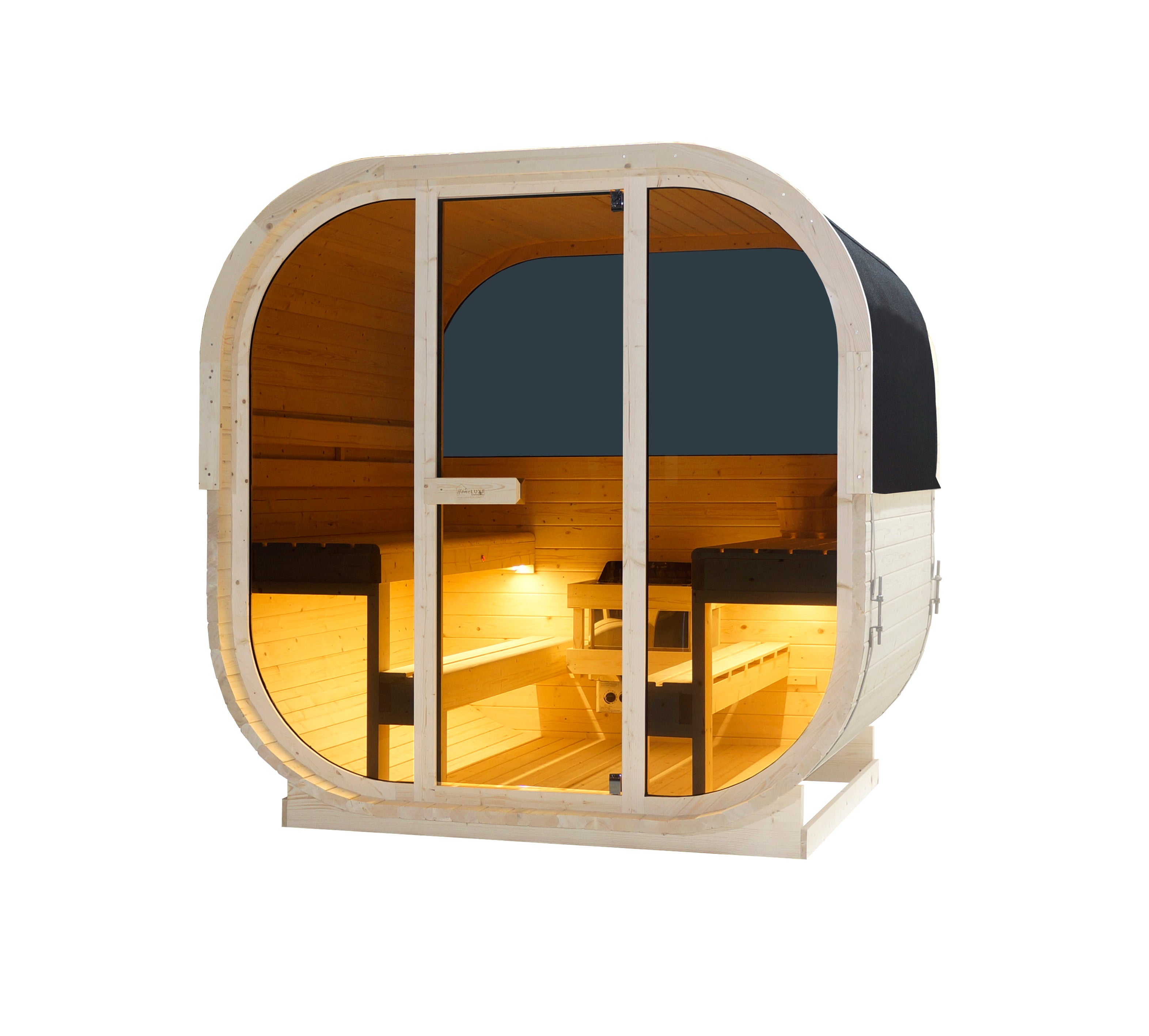 Sanotechnik - HANKO Außensauna für 6 Personen 210x180x210 cm