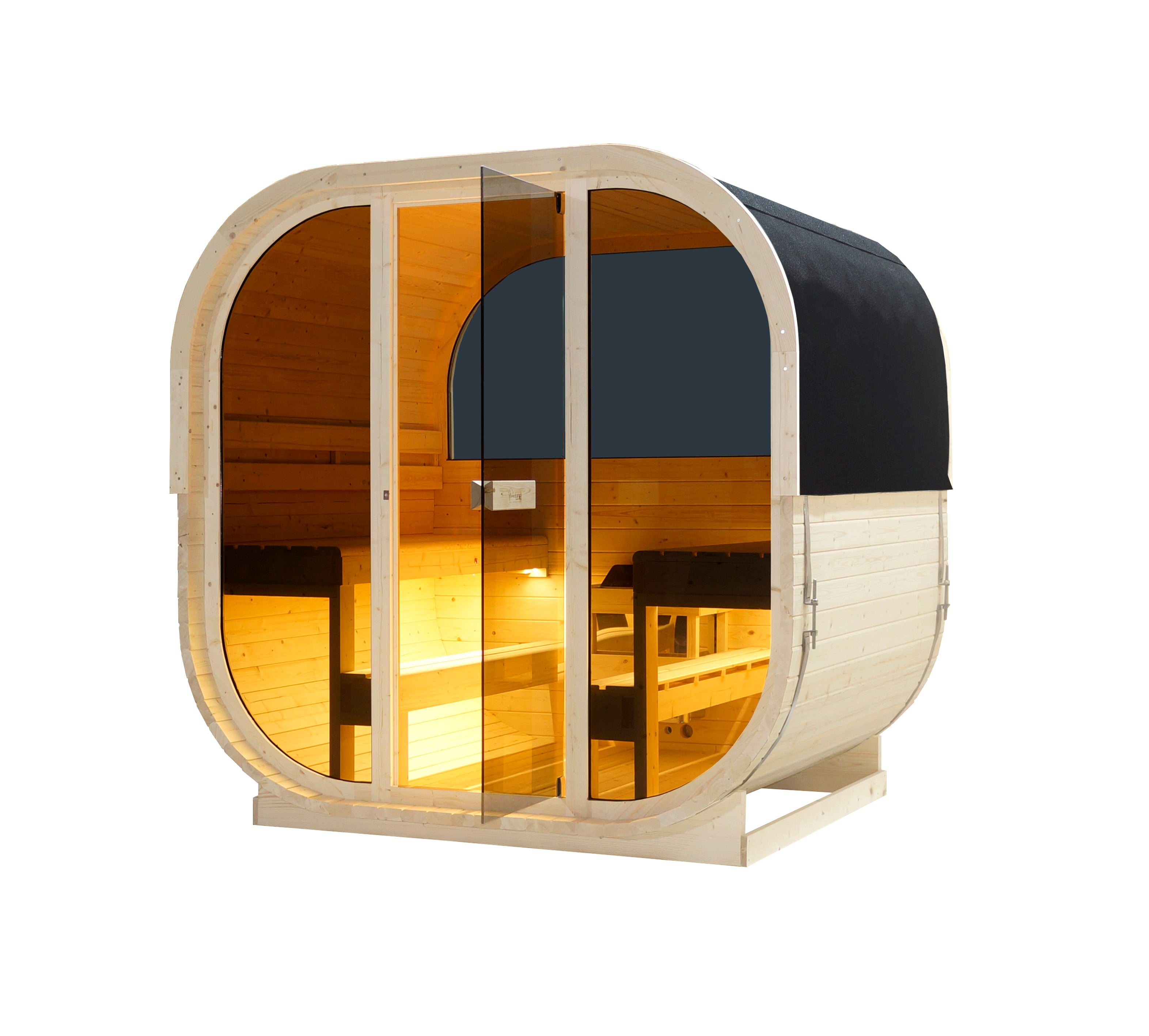 Sanotechnik - HANKO Außensauna für 6 Personen 210x180x210 cm