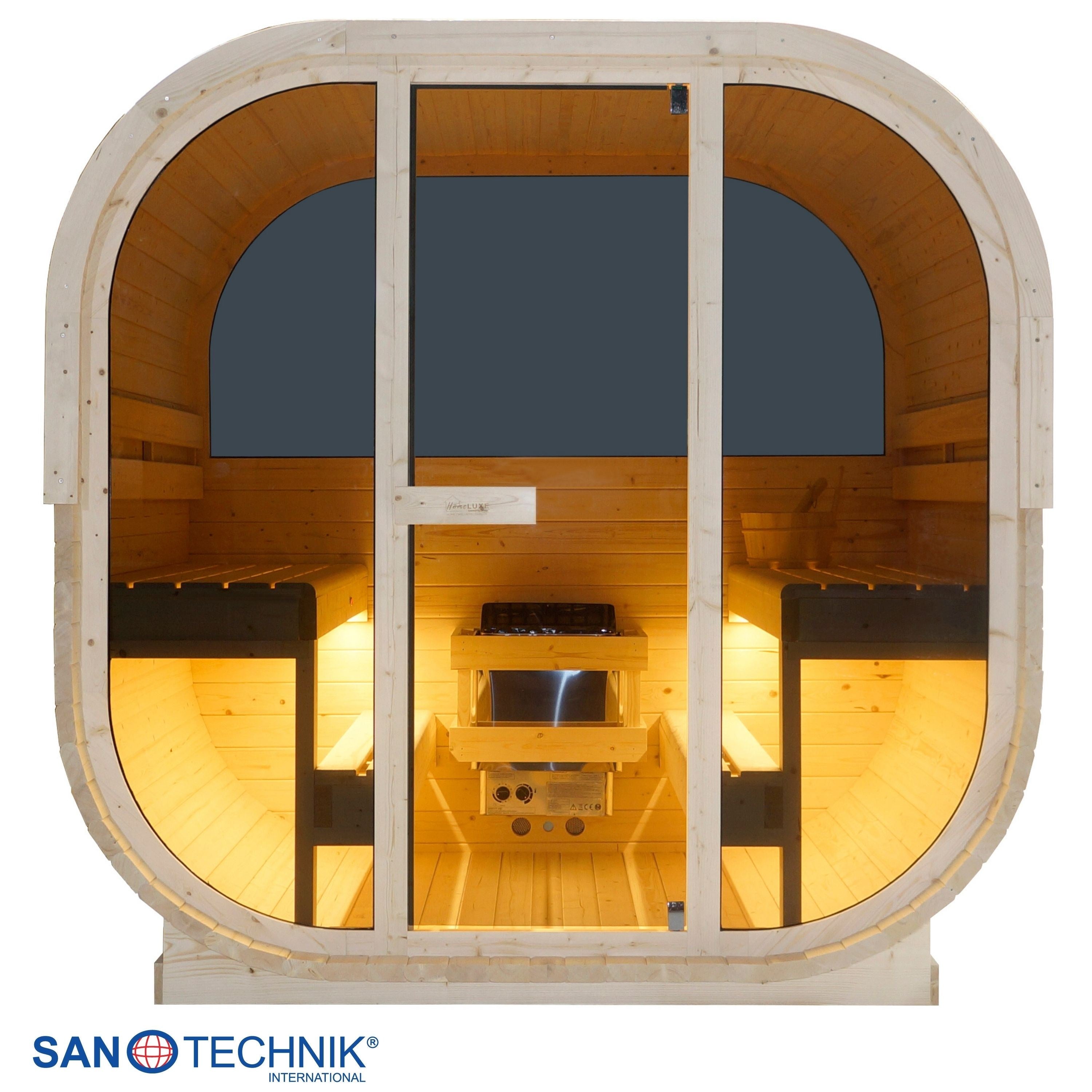 Sanotechnik - HANKO Außensauna für 6 Personen 210x180x210 cm