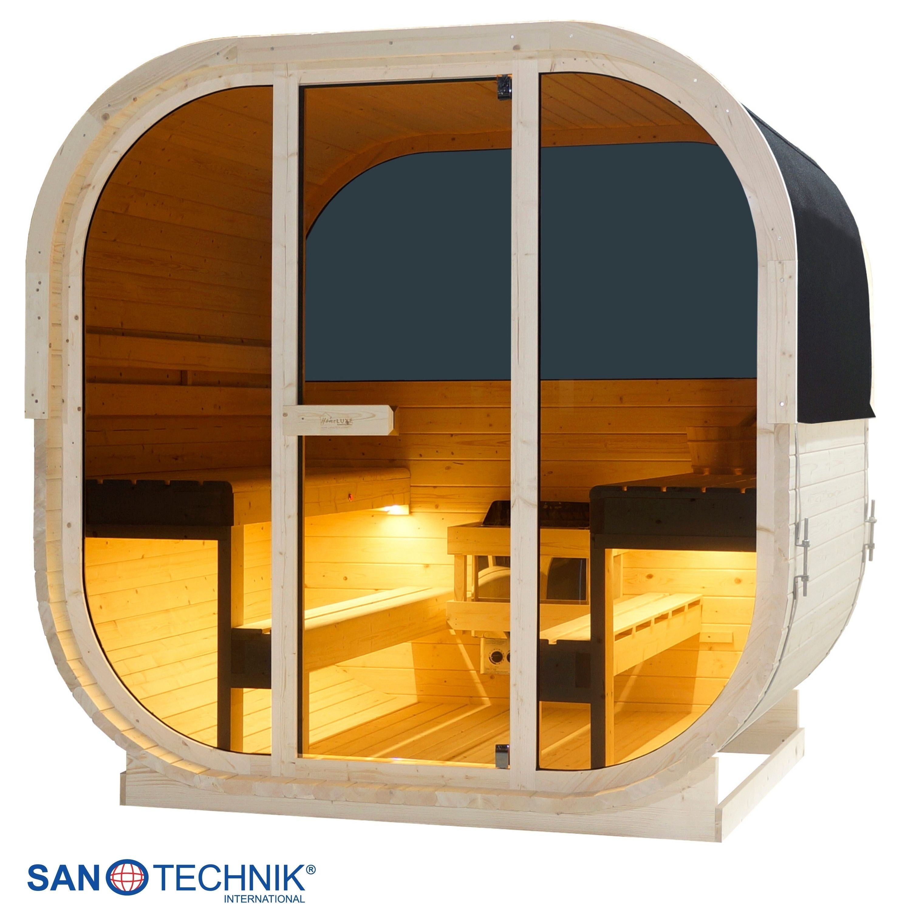 Sanotechnik - HANKO Außensauna für 6 Personen 210x180x210 cm