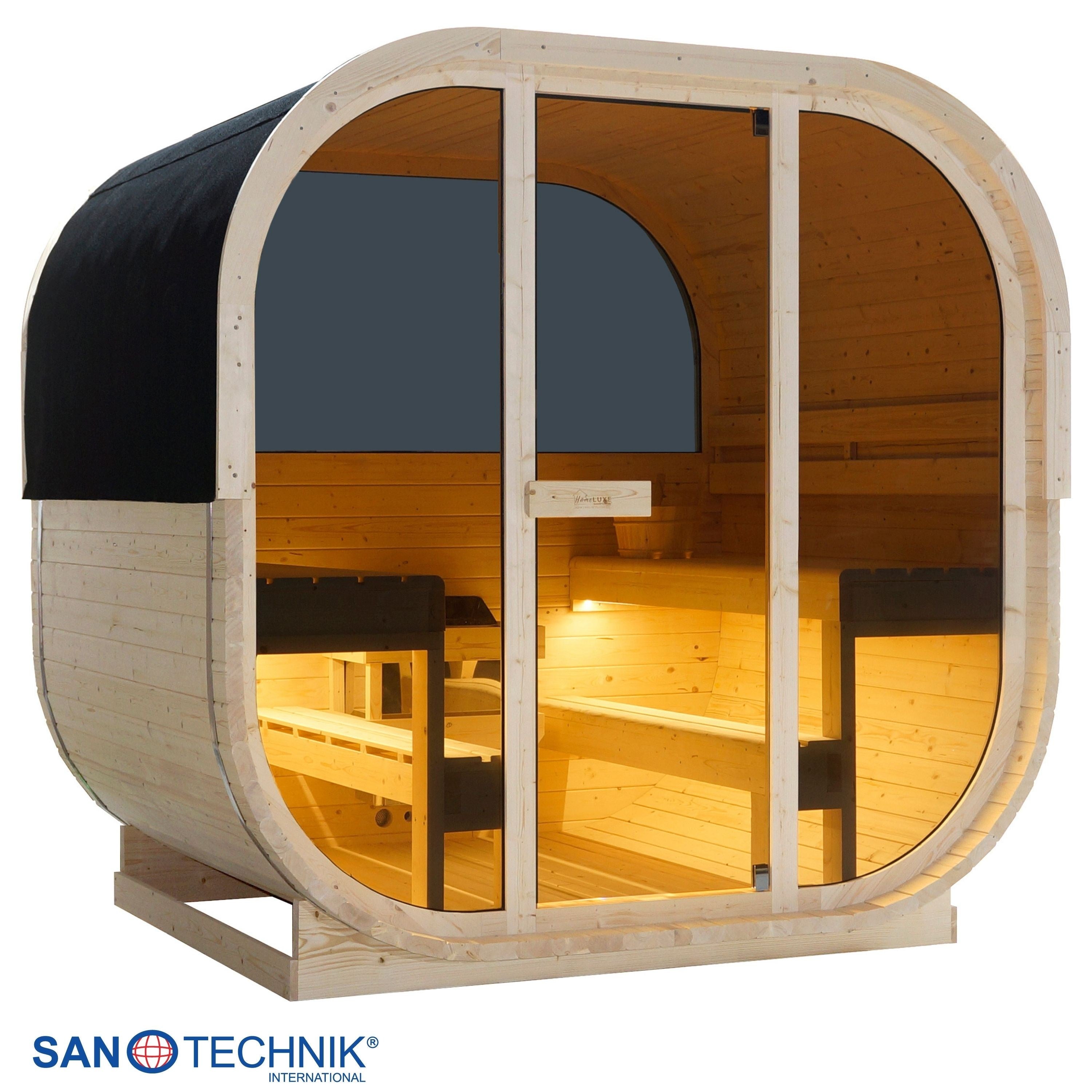 Sanotechnik - HANKO Außensauna für 6 Personen 210x180x210 cm