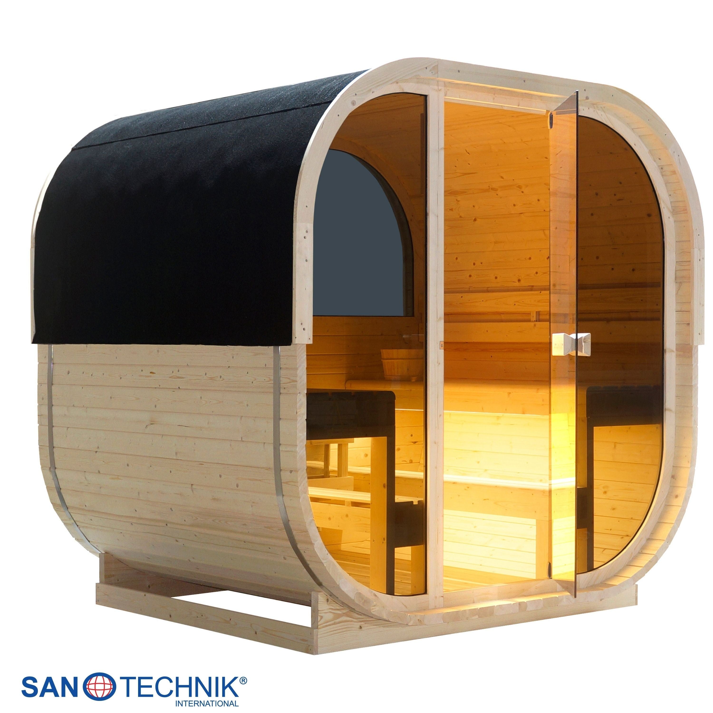 Sanotechnik - HANKO Außensauna für 6 Personen 210x180x210 cm