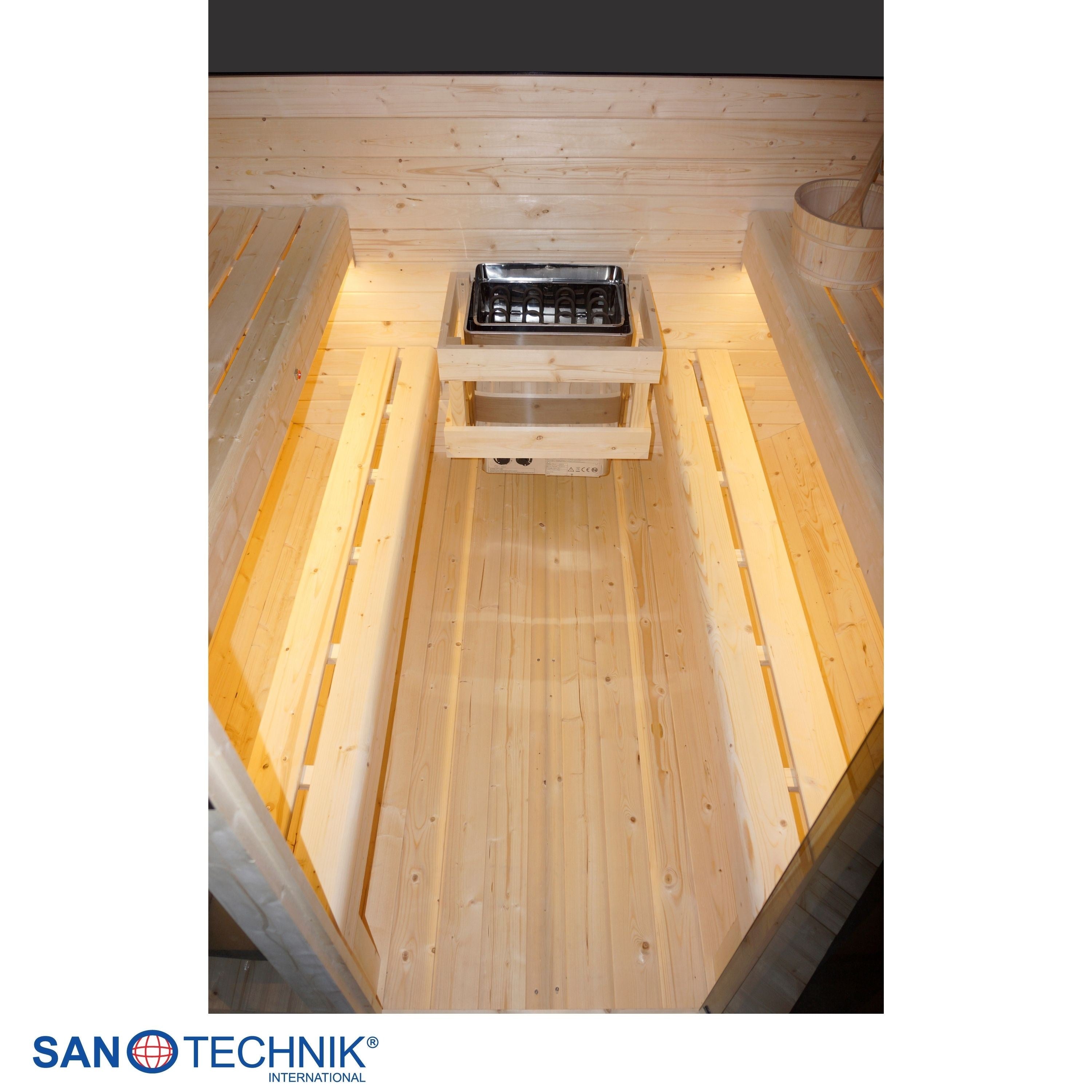 Sanotechnik - HANKO Außensauna für 6 Personen 210x180x210 cm