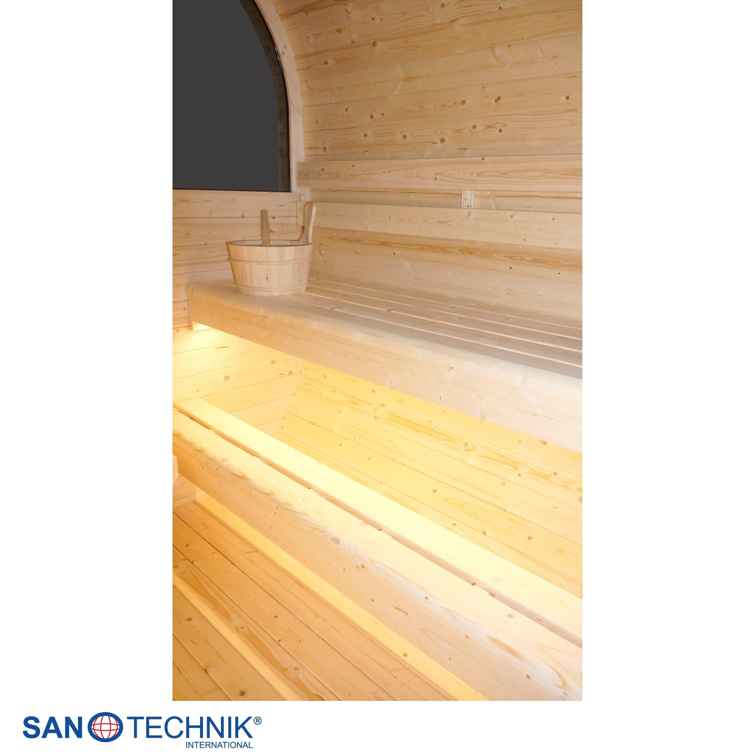 Sanotechnik - HANKO Außensauna für 6 Personen 210x180x210 cm