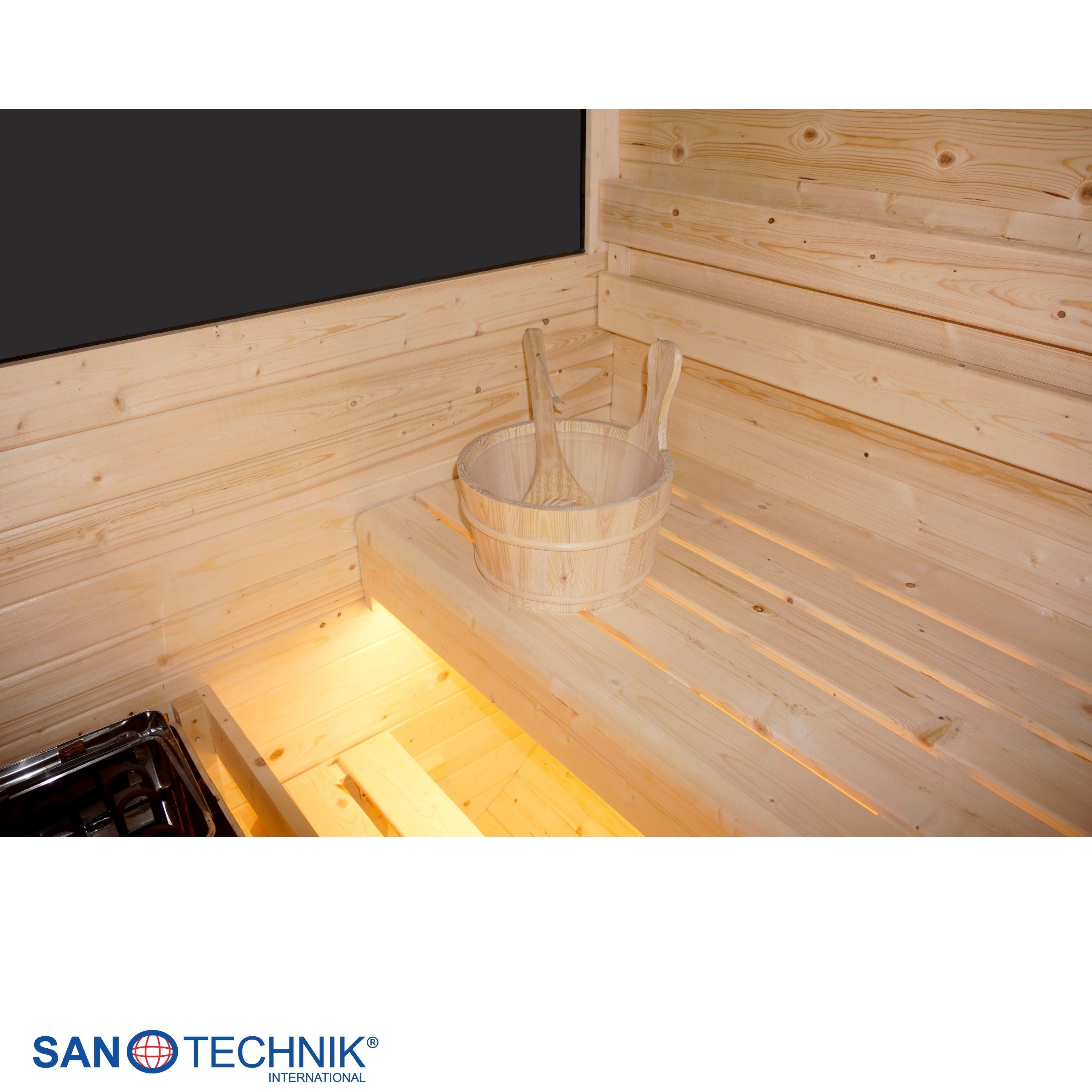 Sanotechnik - HANKO Außensauna für 6 Personen 210x180x210 cm