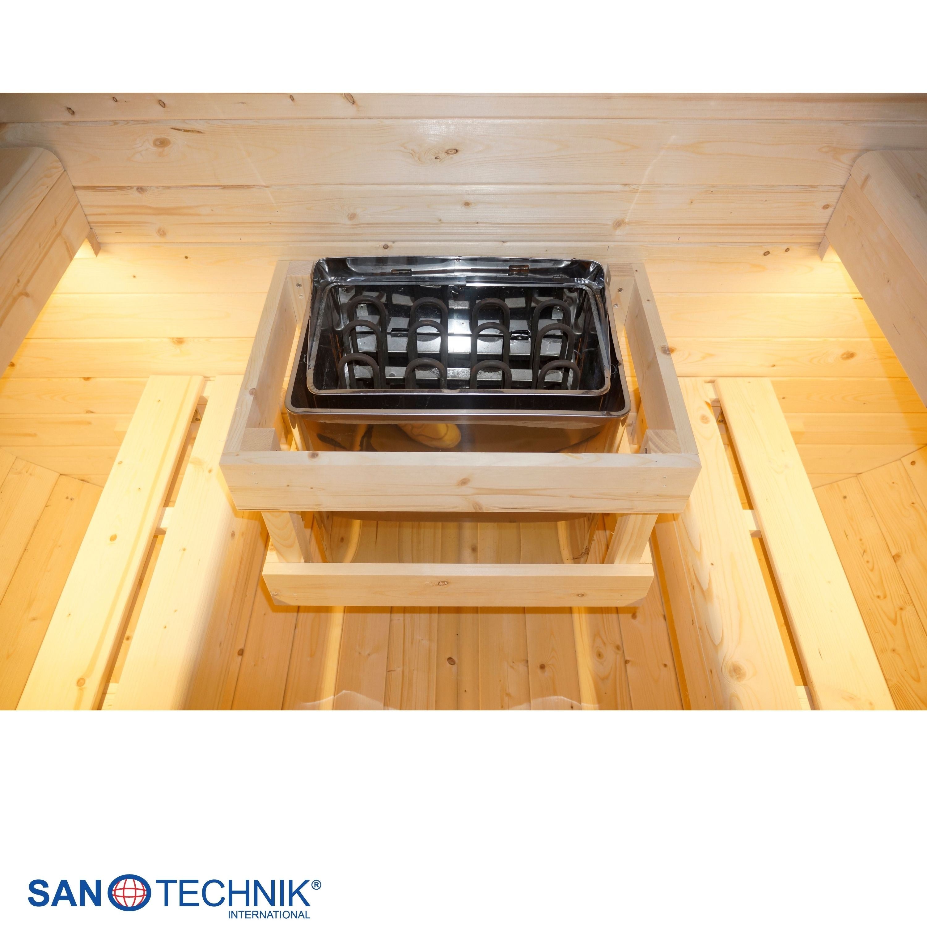 Sanotechnik - HANKO Außensauna für 6 Personen 210x180x210 cm