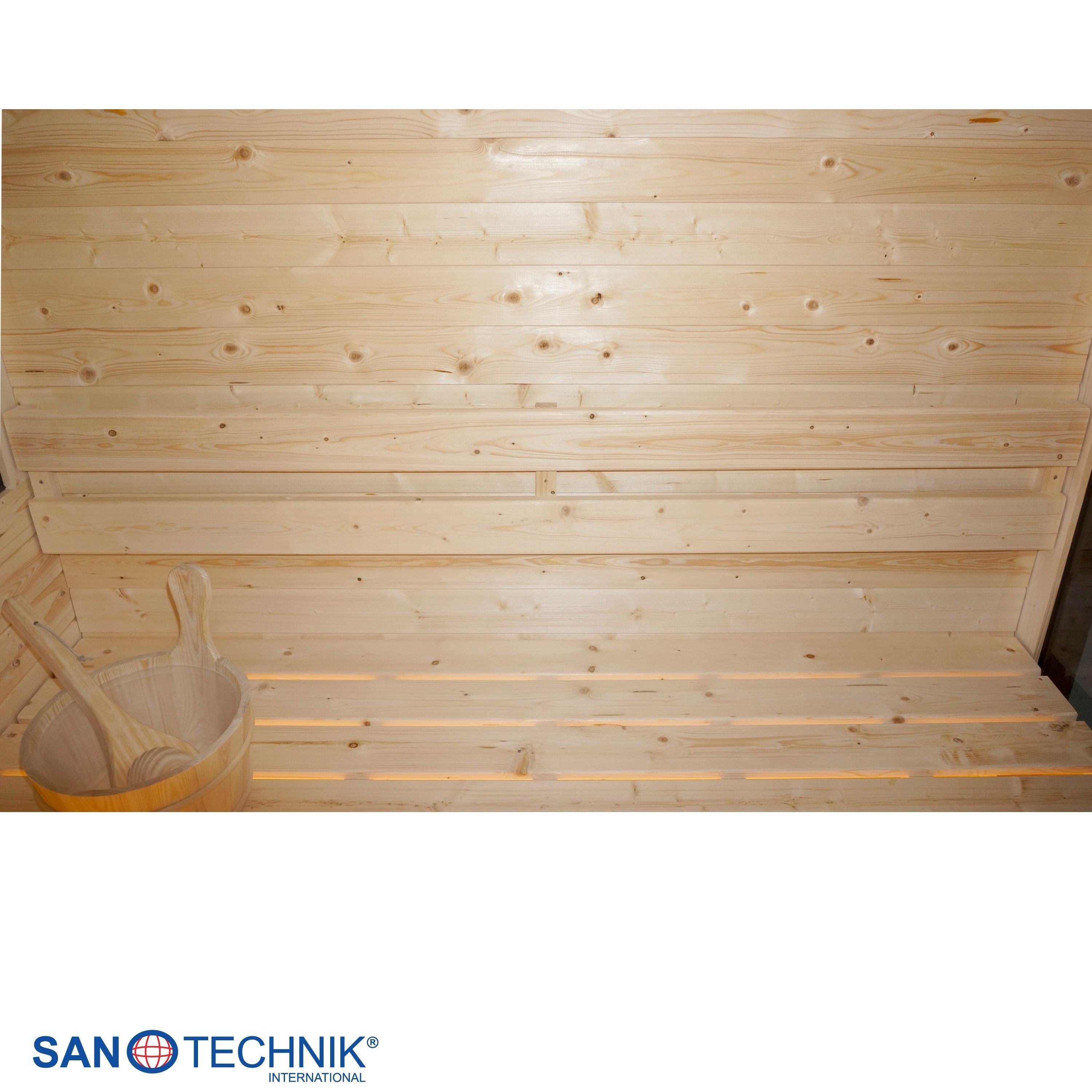 Sanotechnik - HANKO Außensauna für 6 Personen 210x180x210 cm
