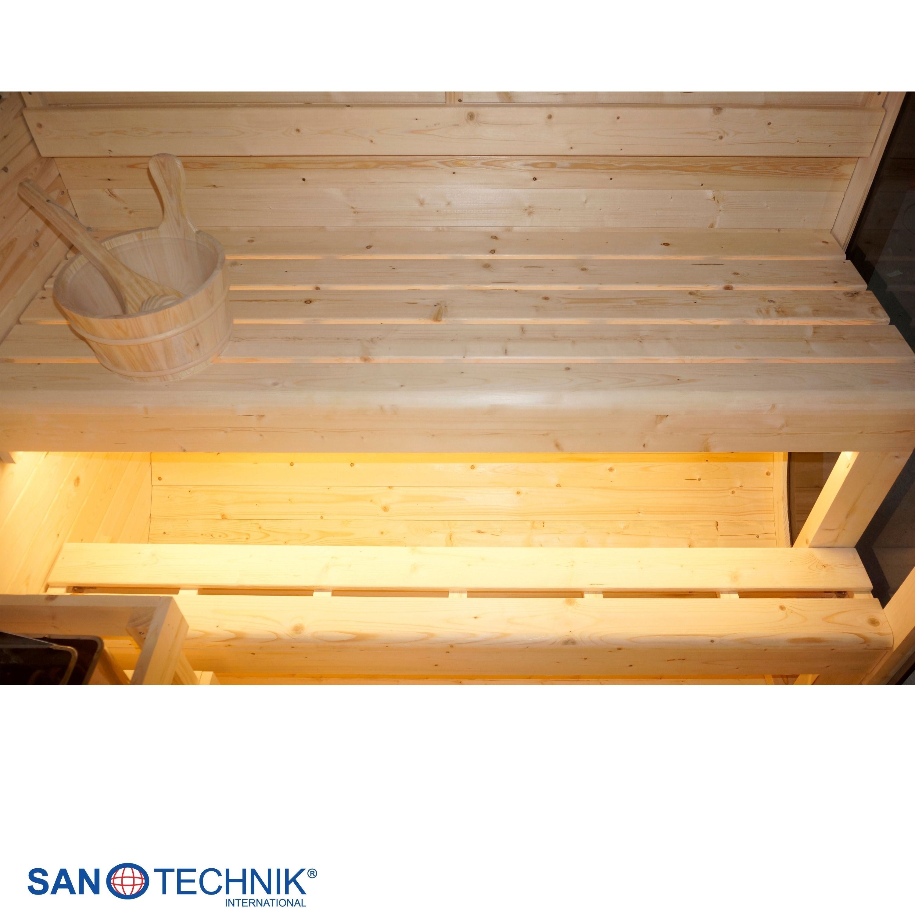 Sanotechnik - HANKO Außensauna für 6 Personen 210x180x210 cm