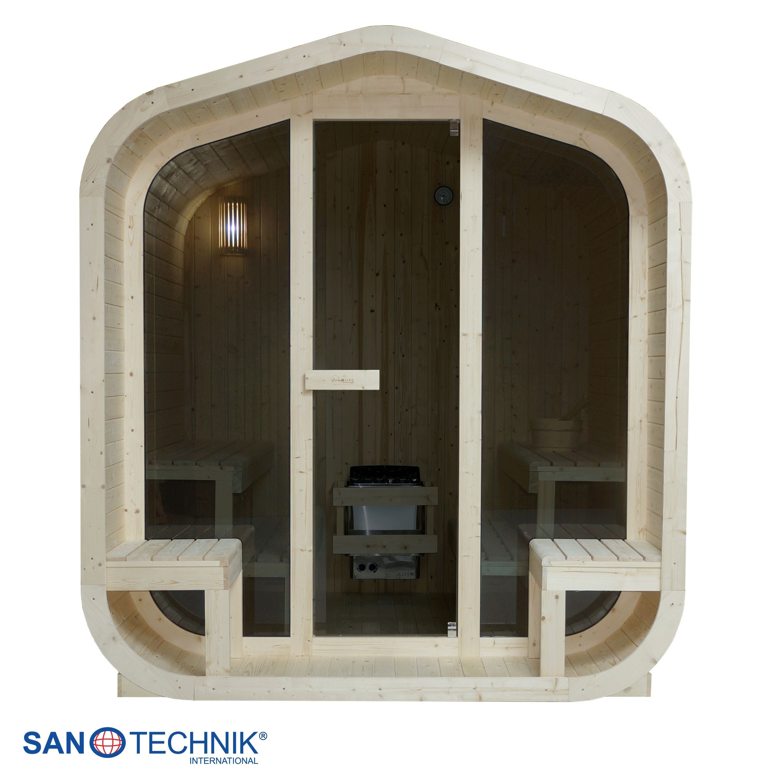 Sanotechnik - LIETO - Außensauna für 6 personen 220,0x223,6x250,1 cm
