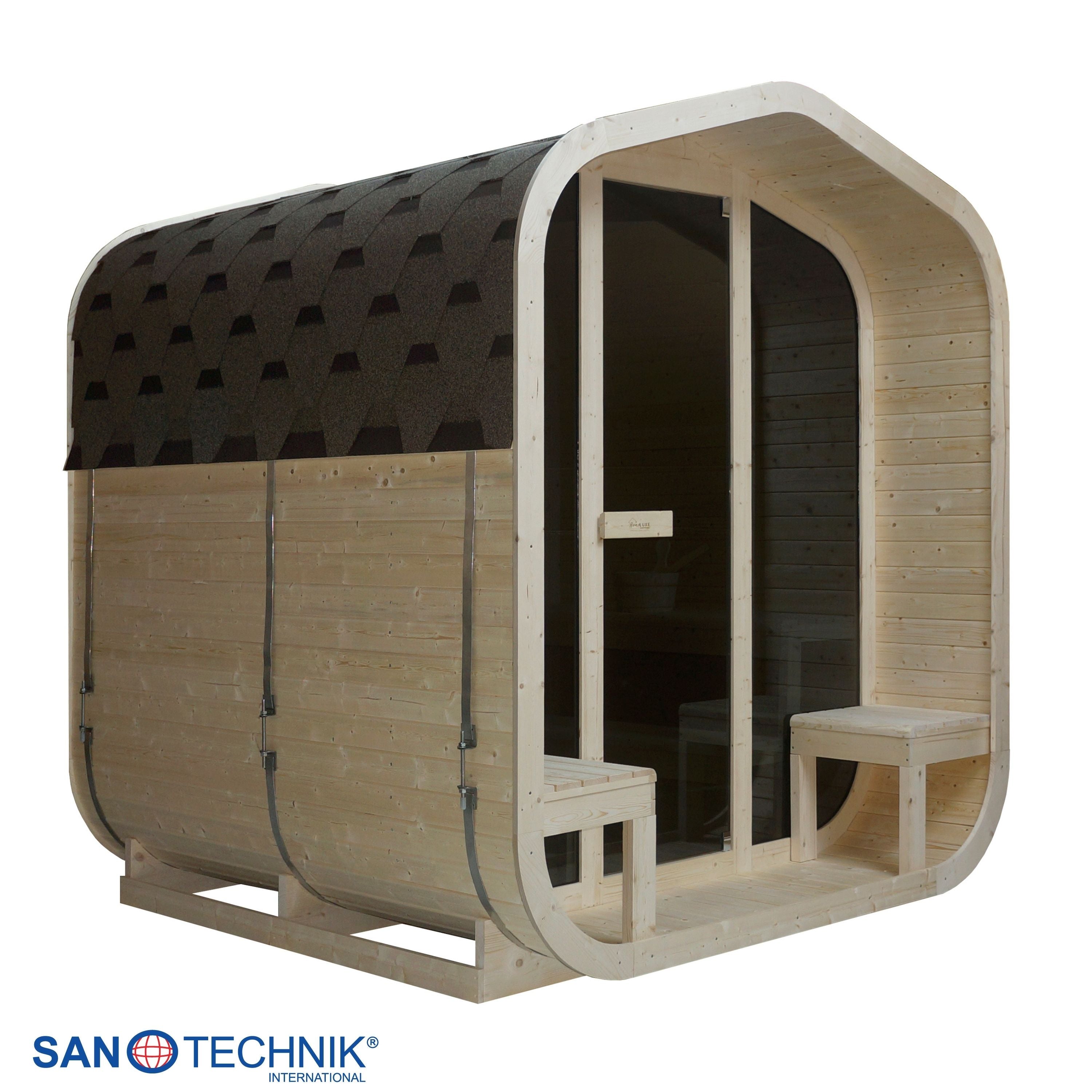 Sanotechnik - LIETO - Außensauna für 6 personen 220,0x223,6x250,1 cm