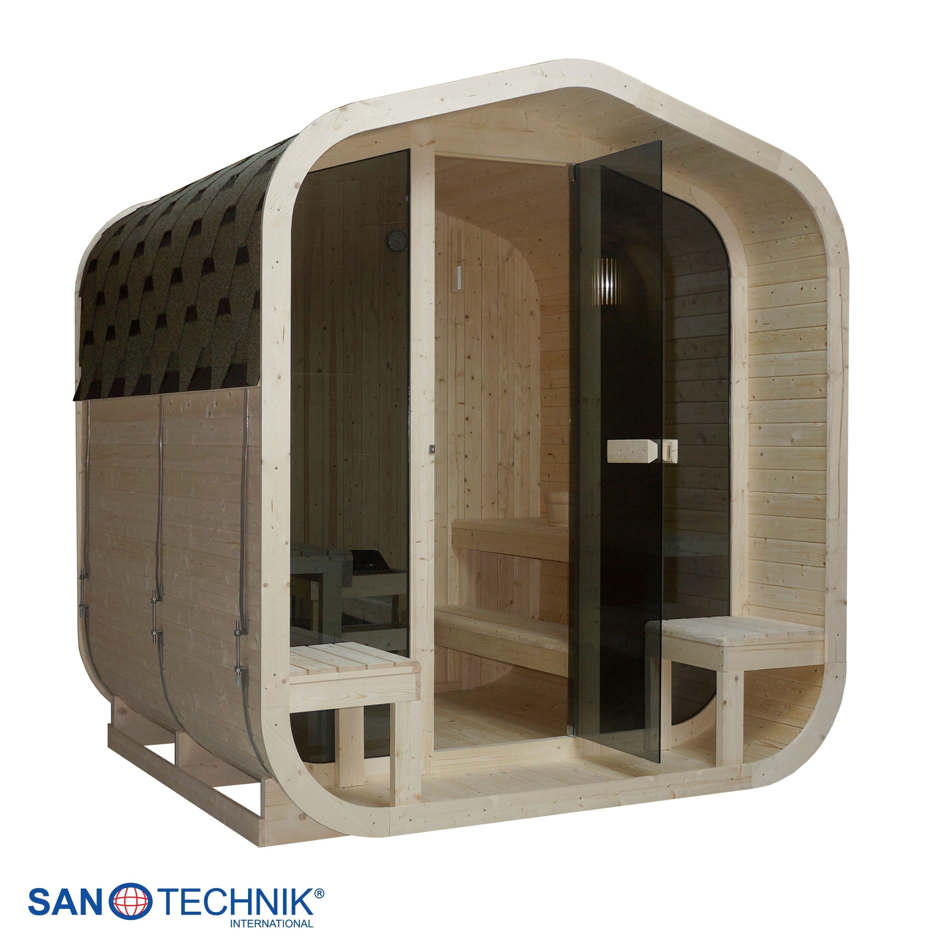 Sanotechnik - LIETO - Außensauna für 6 personen 220,0x223,6x250,1 cm