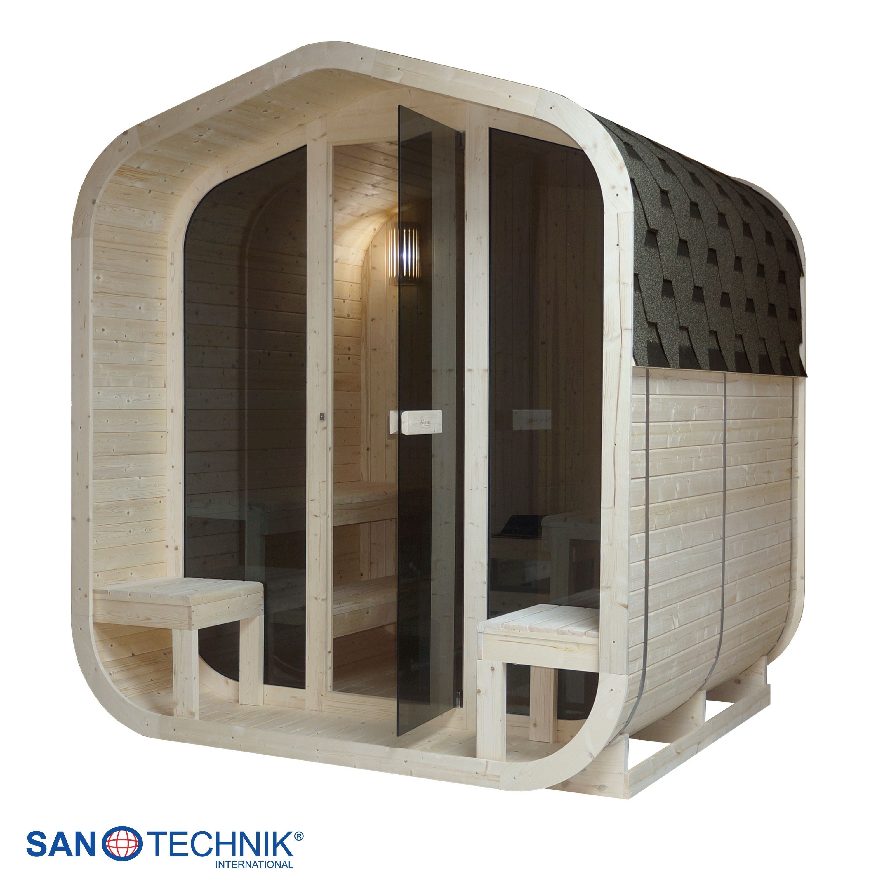 Sanotechnik - LIETO - Außensauna für 6 personen 220,0x223,6x250,1 cm