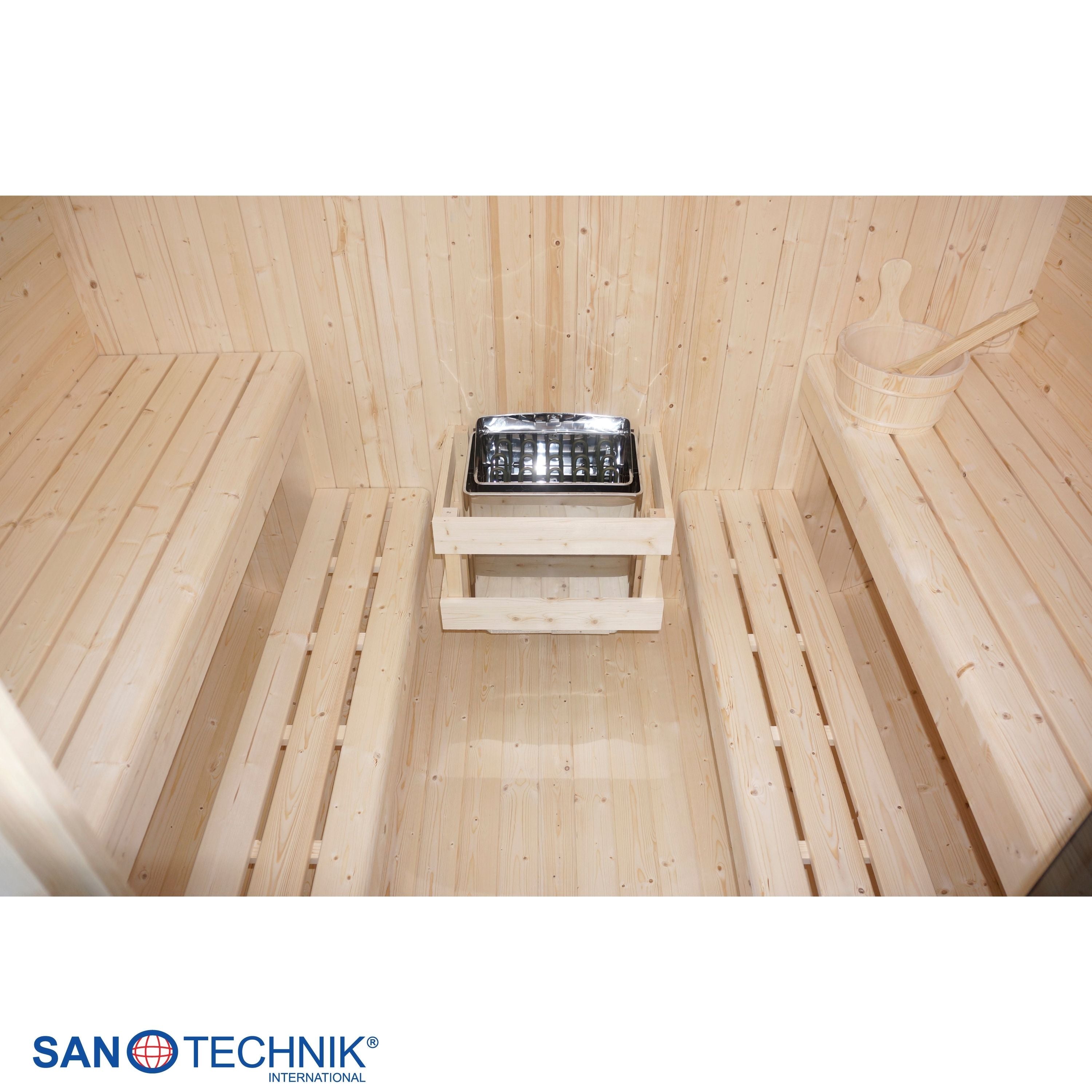 Sanotechnik - LIETO - Außensauna für 6 personen 220,0x223,6x250,1 cm