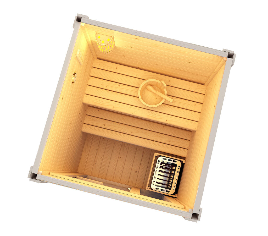 Sanotechnik - HELSINKI Außensauna für 2-3 Personen 150x150x200 cm