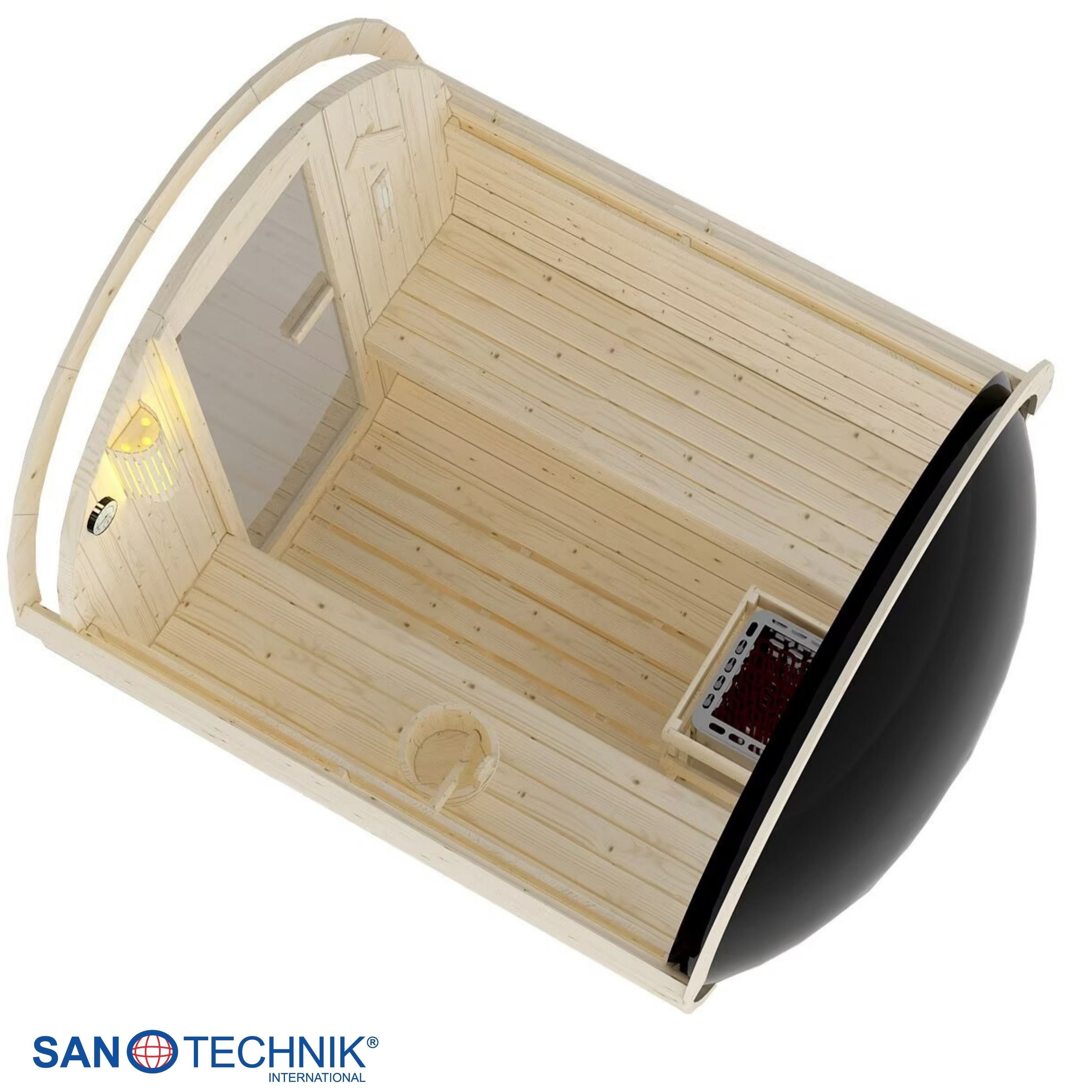 Sanotechnik - NYBORG M Außensauna für 4 Personen 194,2x204,9x194,9  cm