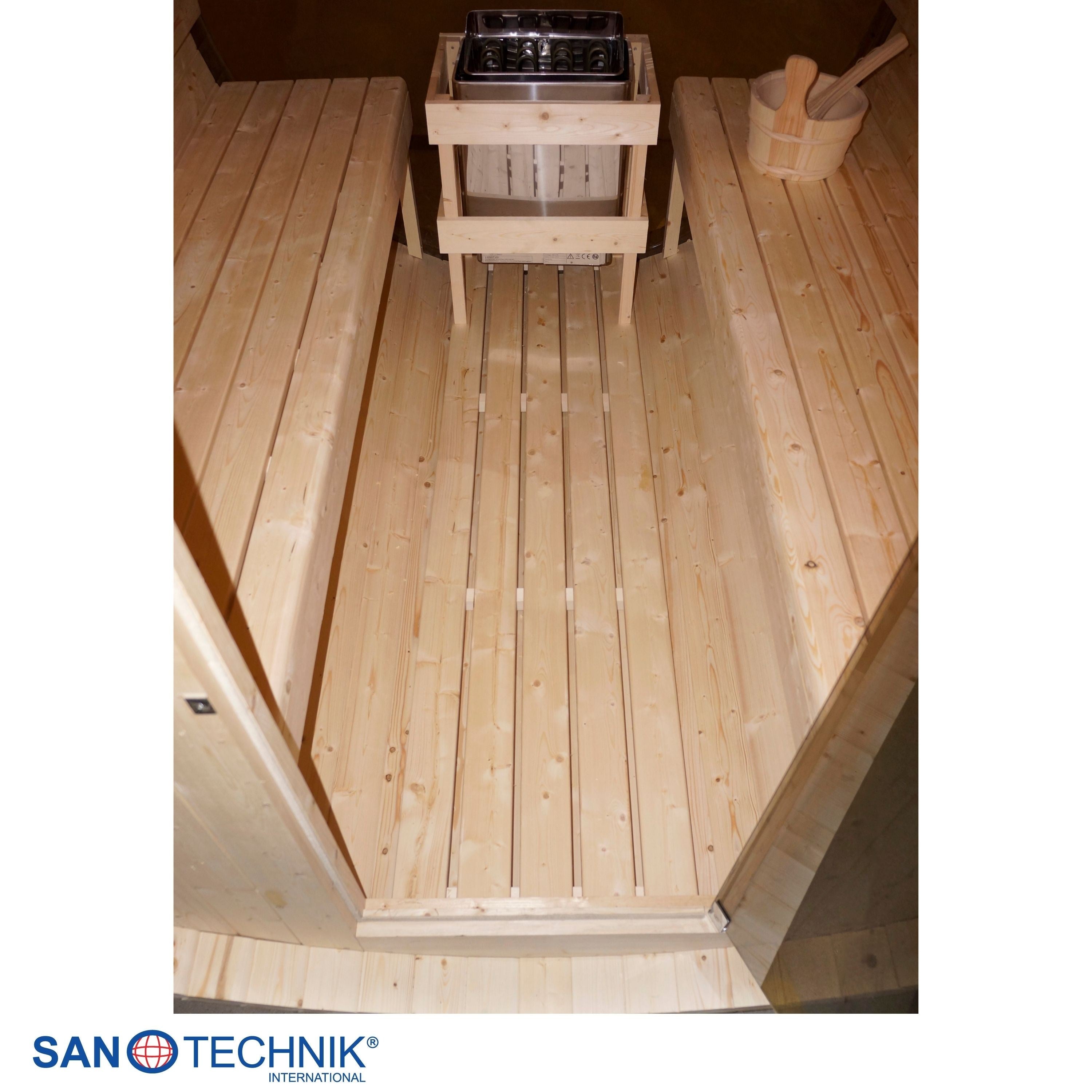 Sanotechnik - NYBORG L Außensauna für 6 Personen 194,2x244,9x194,9 cm