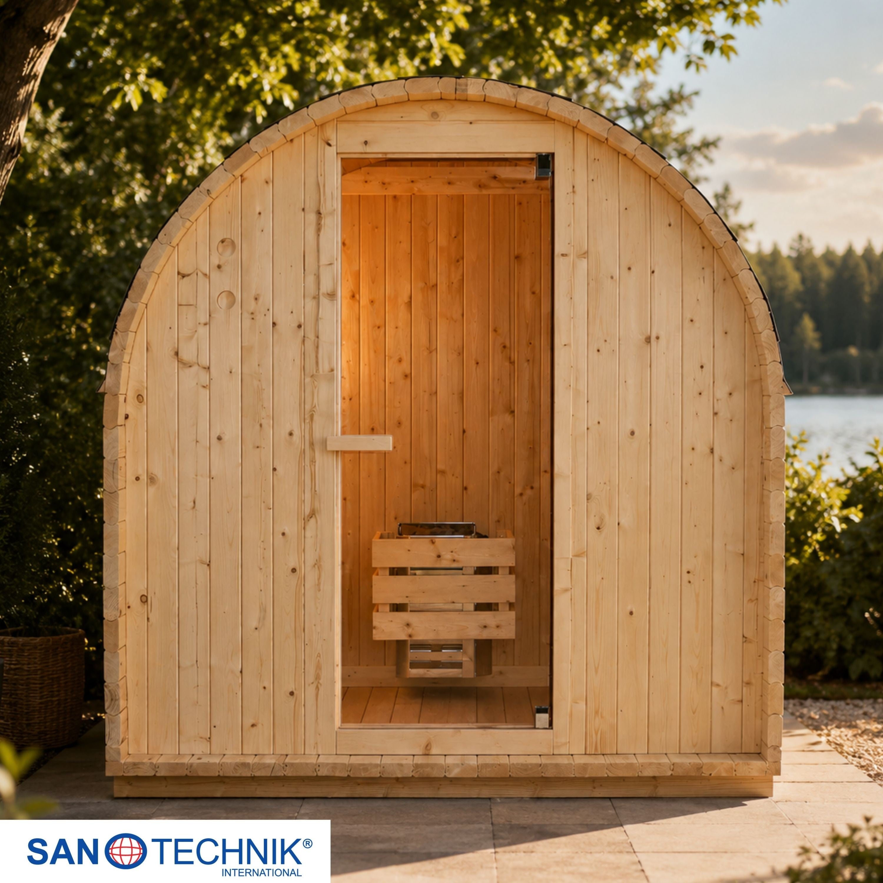 Sanotechnik - ISLAND L Außensauna für 2 Personen 189x120x200 cm