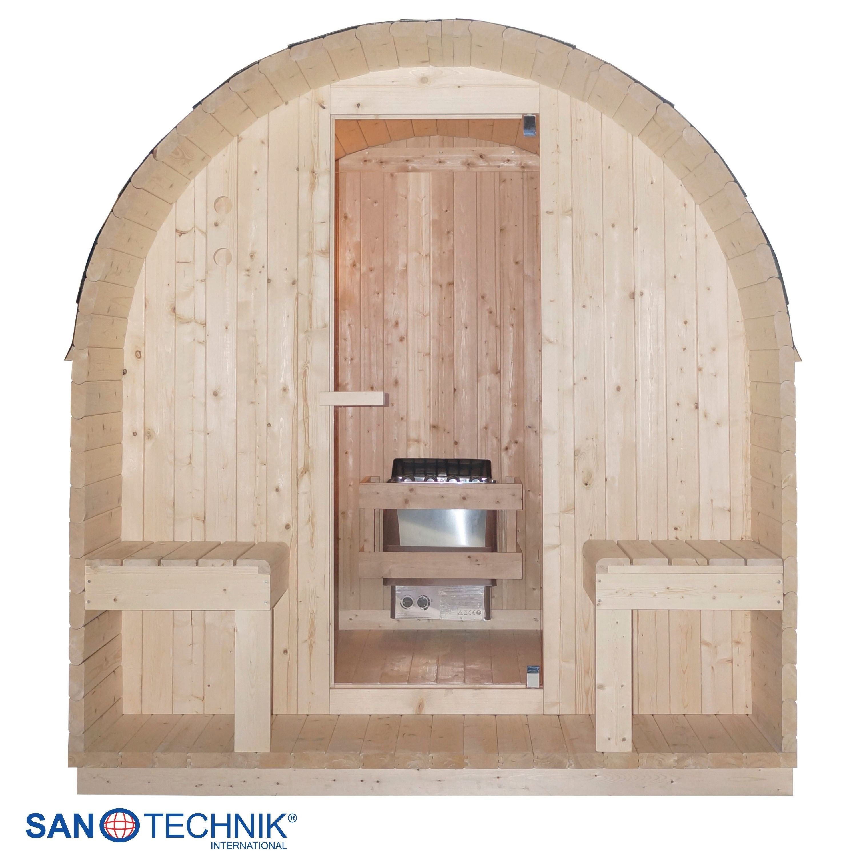 Sanotechnik - ISLAND XL Außensauna für 4 Personen 189x220x200 cm