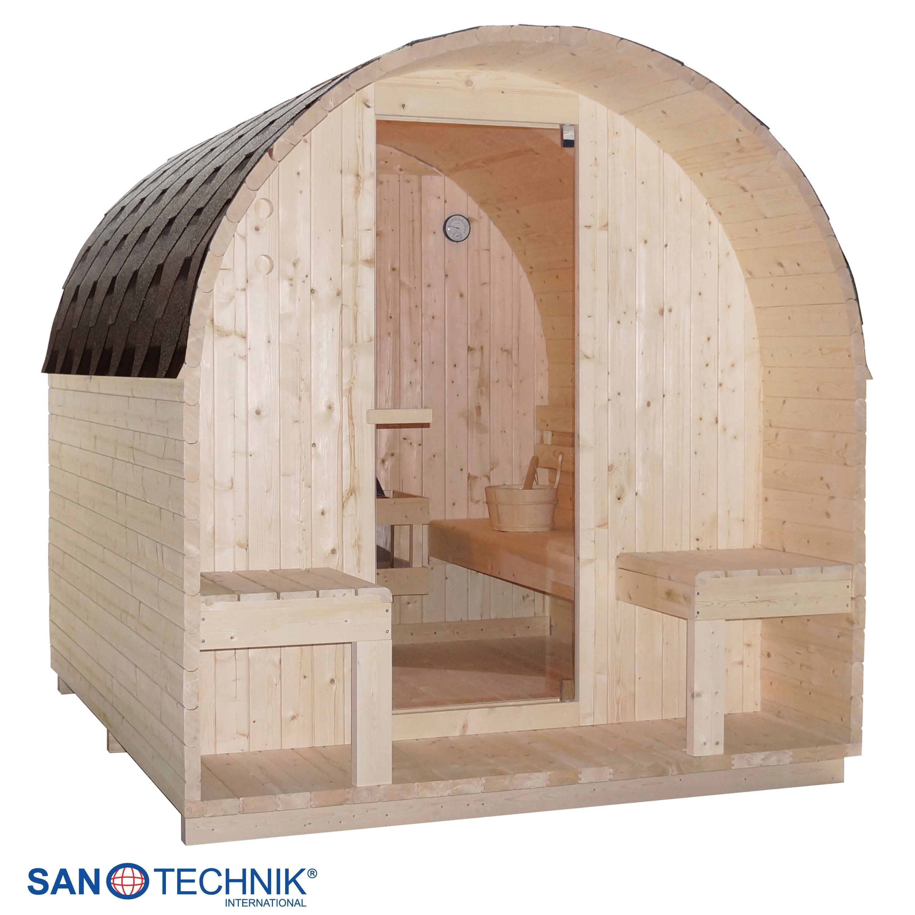 Sanotechnik - ISLAND XL Außensauna für 4 Personen 189x220x200 cm