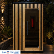 Sanotechnik - TRONDHEIM S - Außensauna + Infrarotkabine für 2 personen 131,2x134,6x220,0 cm