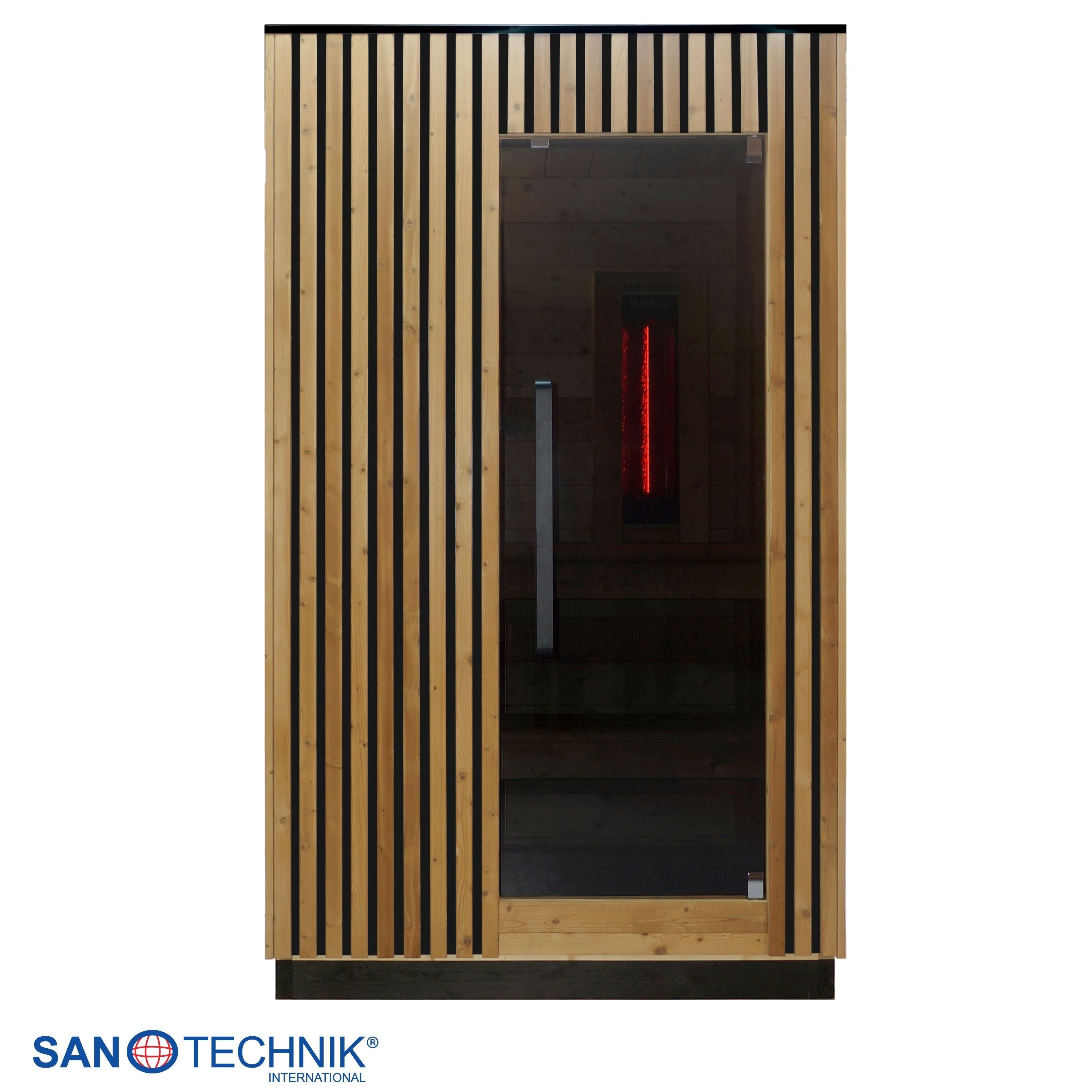 Sanotechnik - TRONDHEIM S - Außensauna + Infrarotkabine für 2 personen 131,2x134,6x220,0 cm