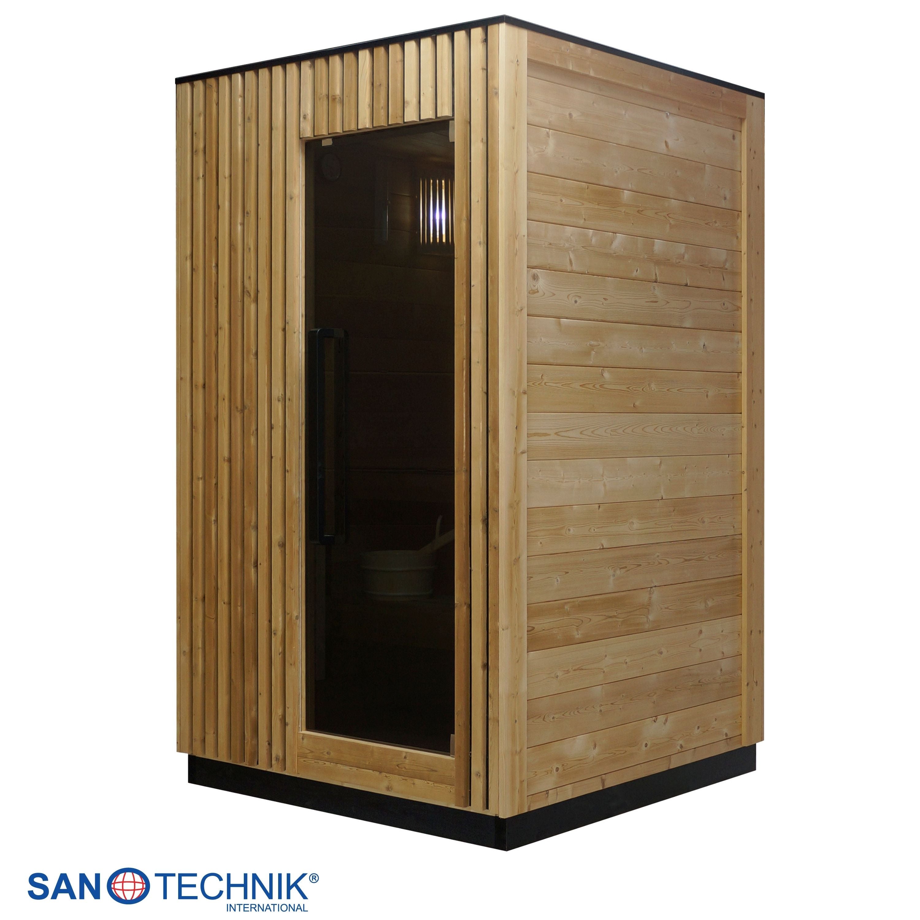 Sanotechnik - TRONDHEIM S - Außensauna + Infrarotkabine für 2 personen 131,2x134,6x220,0 cm