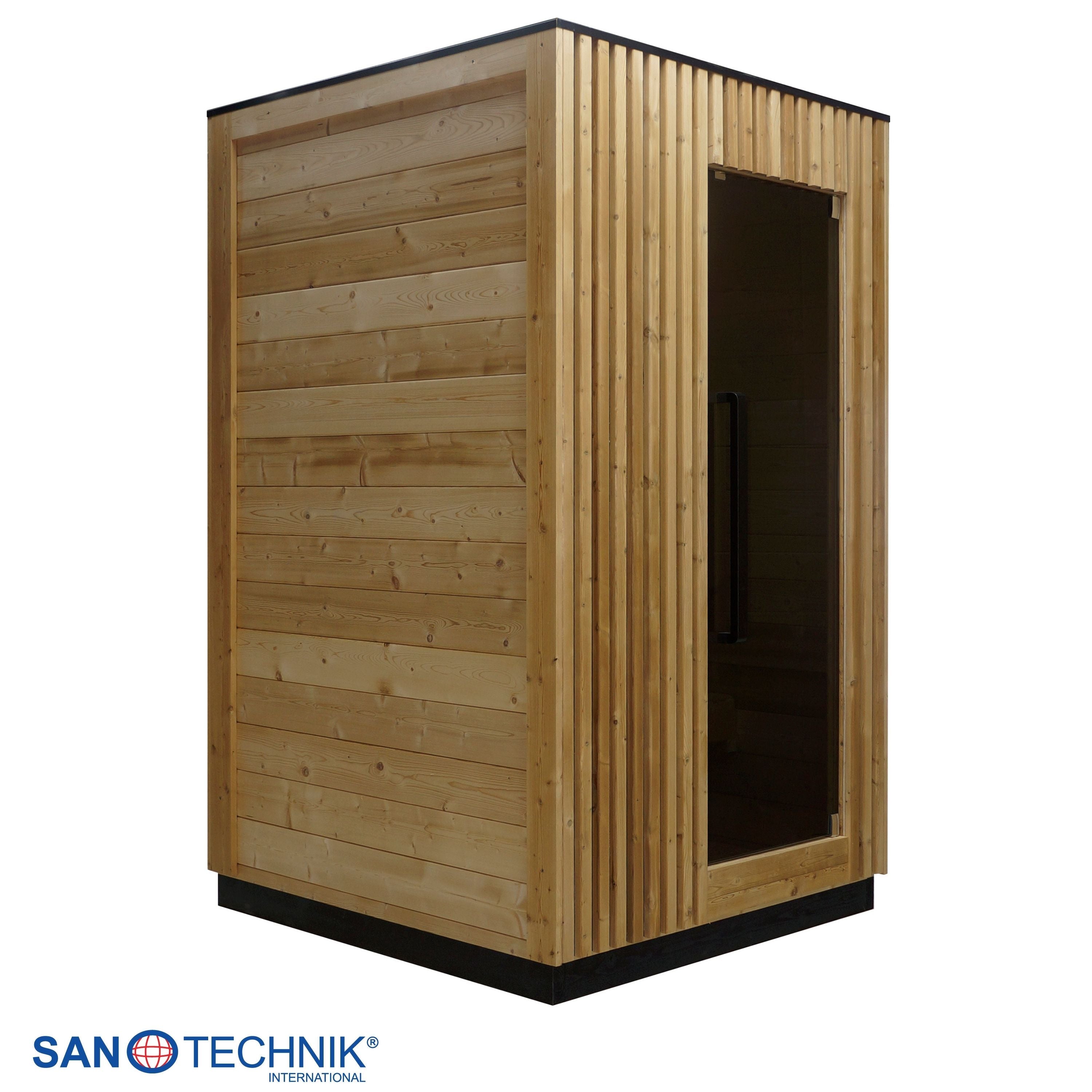 Sanotechnik - TRONDHEIM S - Außensauna + Infrarotkabine für 2 personen 131,2x134,6x220,0 cm