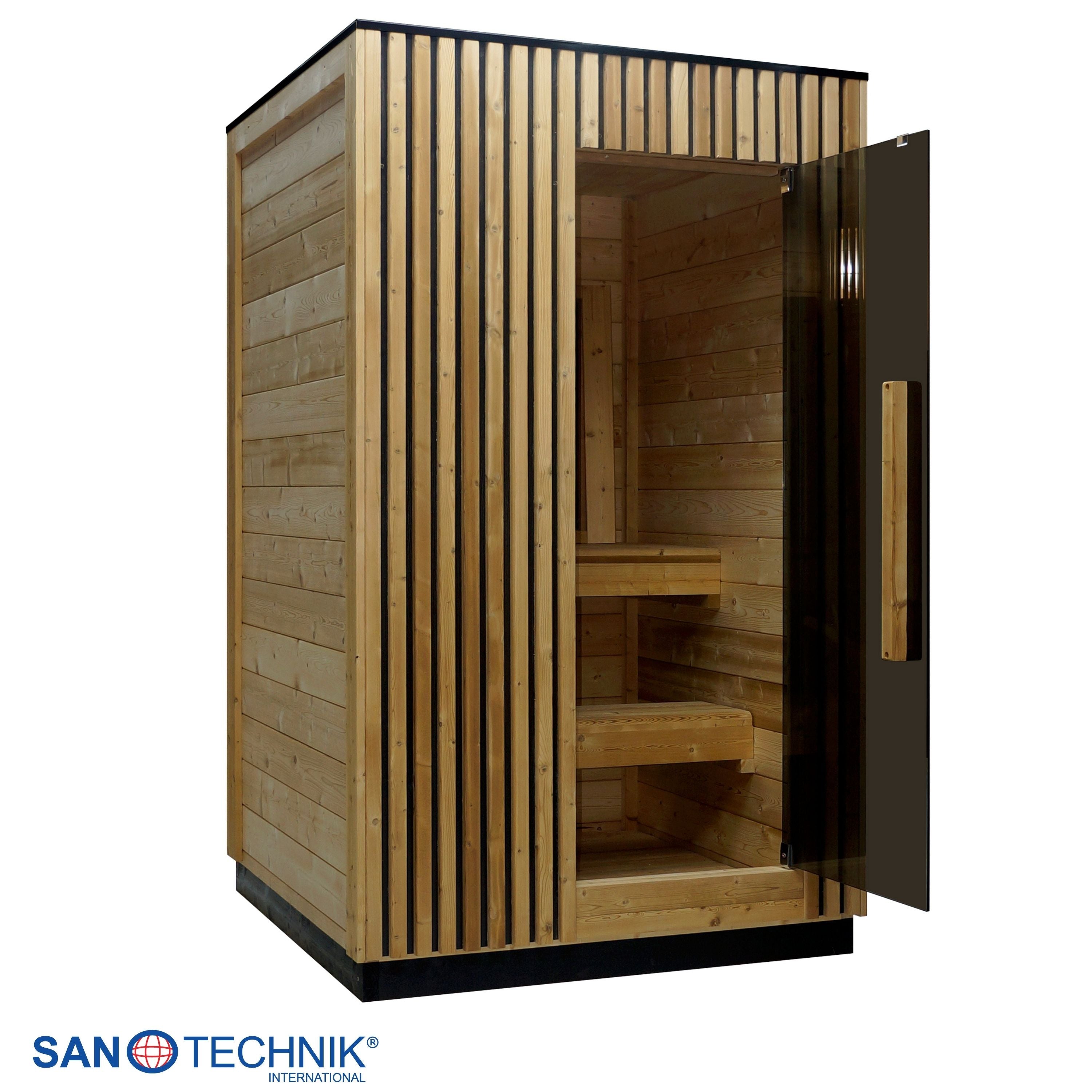 Sanotechnik - TRONDHEIM S - Außensauna + Infrarotkabine für 2 personen 131,2x134,6x220,0 cm