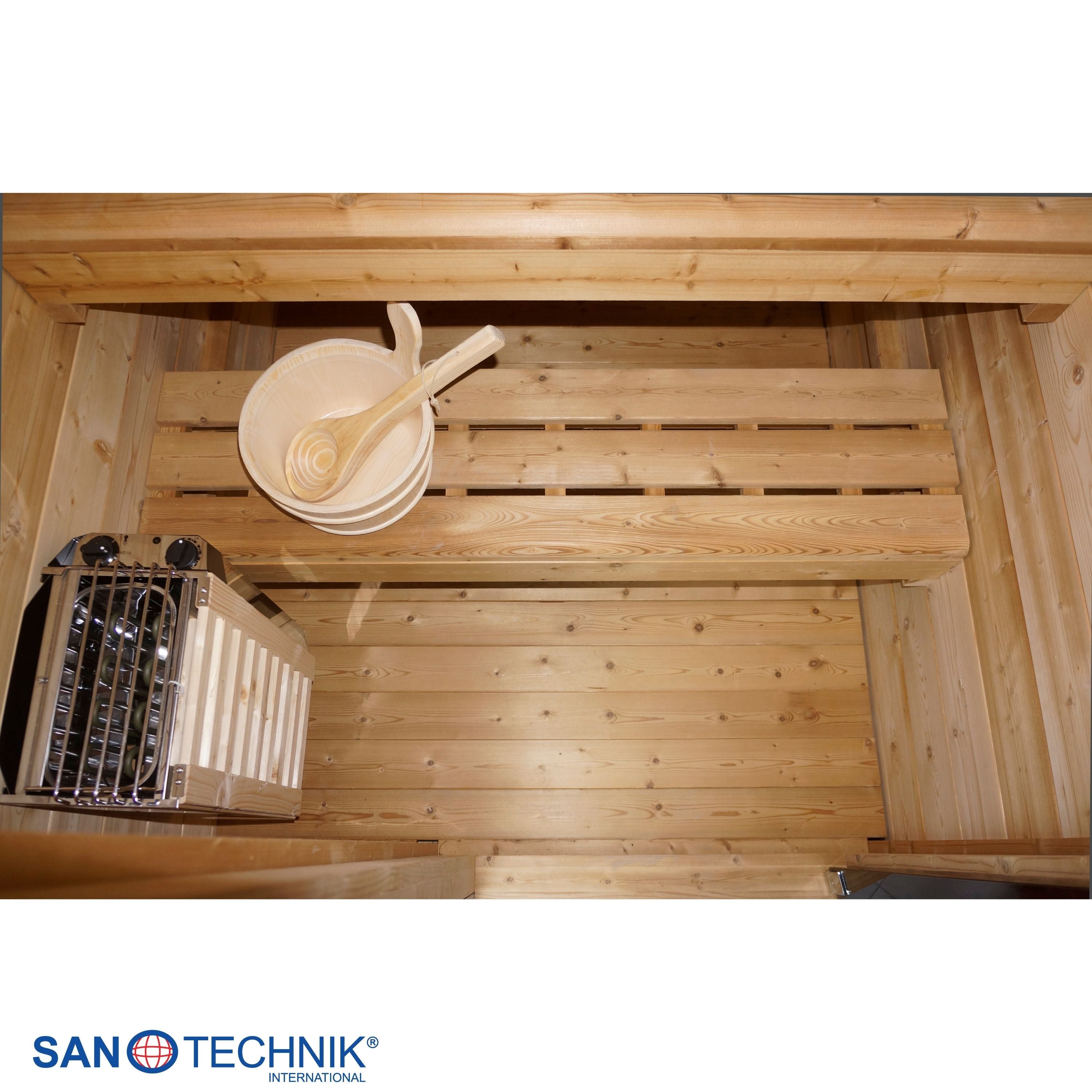 Sanotechnik - TRONDHEIM S - Außensauna + Infrarotkabine für 2 personen 131,2x134,6x220,0 cm