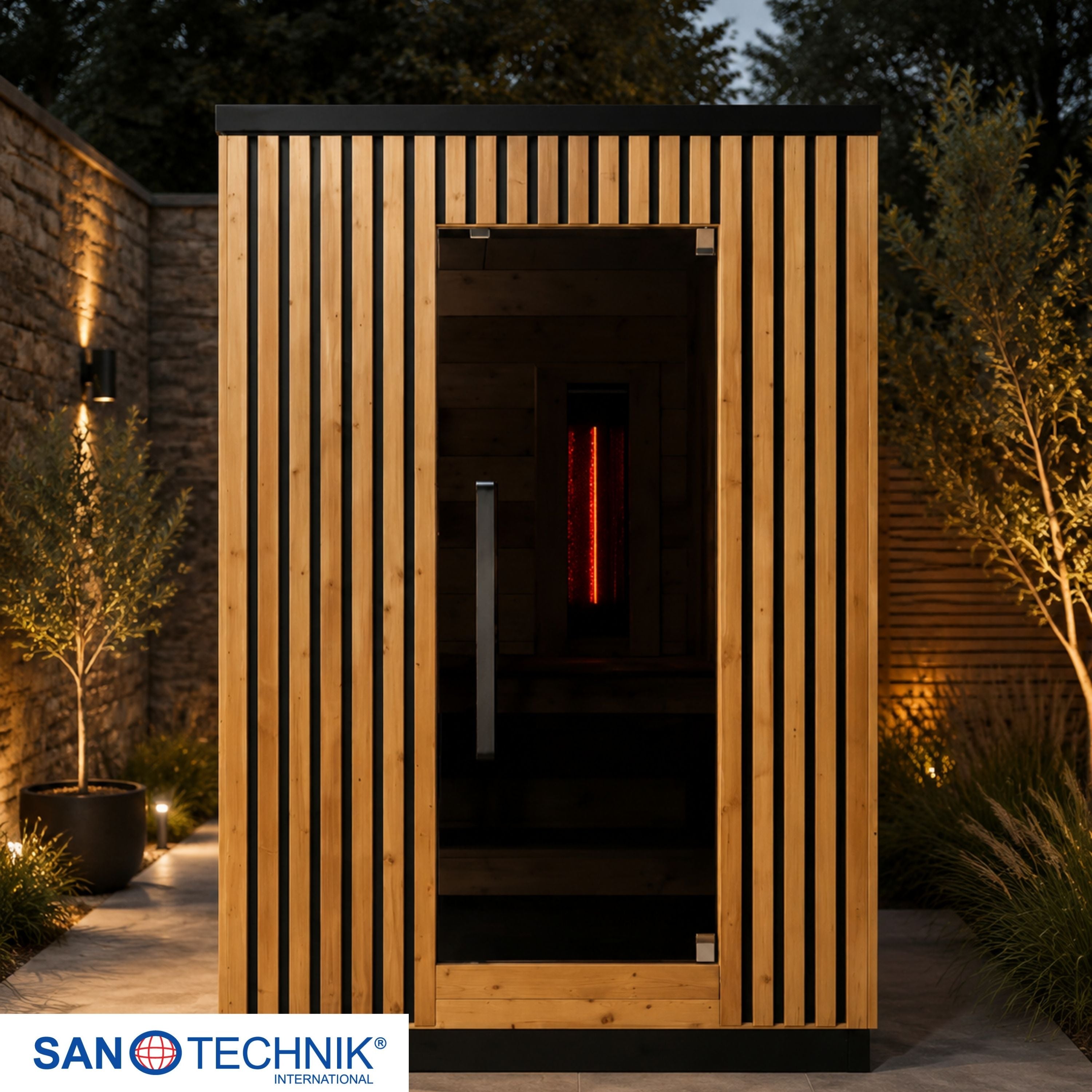 Sanotechnik - TRONDHEIM M - Außensauna + Infrarotkabine für 2 personen 161,2x134,6x220,0 cm