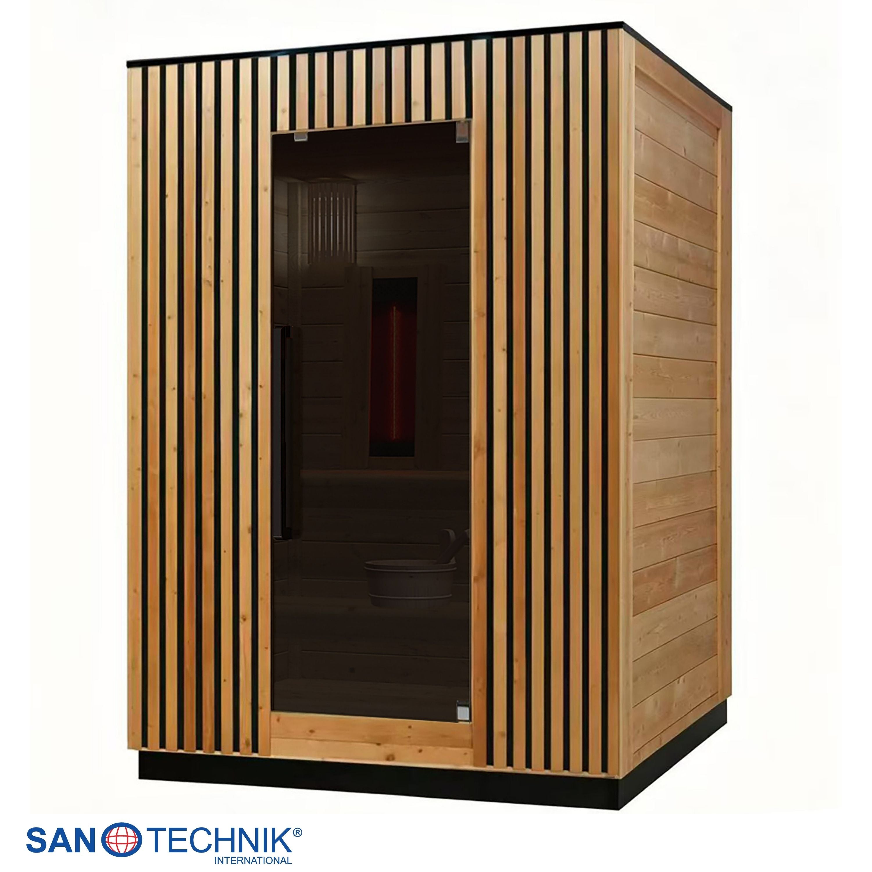 Sanotechnik - TRONDHEIM M - Außensauna + Infrarotkabine für 2 personen 161,2x134,6x220,0 cm