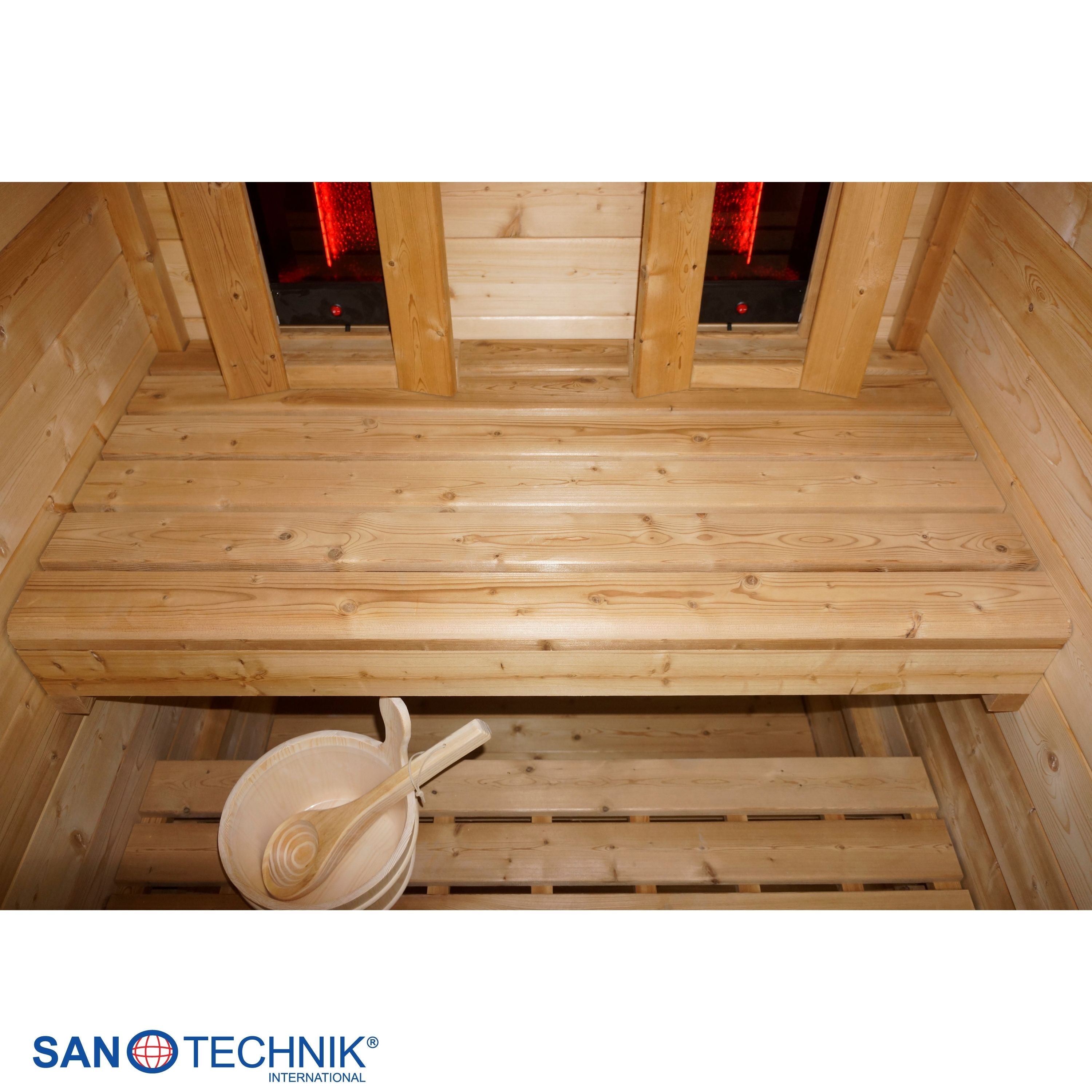 Sanotechnik - TRONDHEIM M - Außensauna + Infrarotkabine für 2 personen 161,2x134,6x220,0 cm