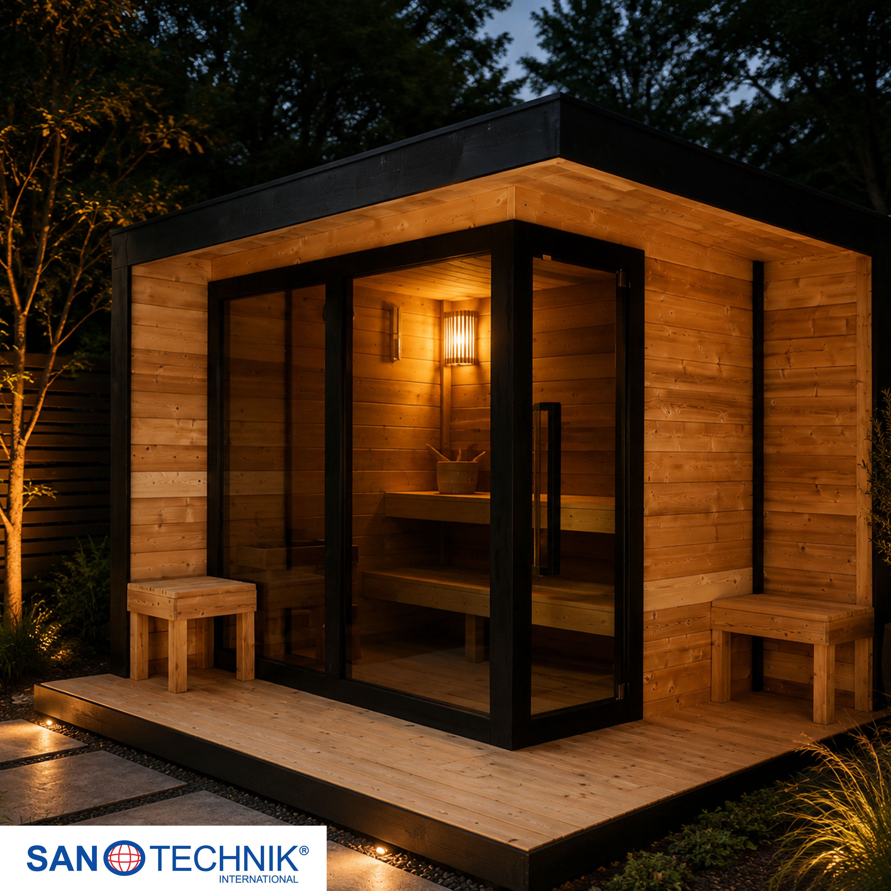 Sanotechnik - NORA XL - Außensauna für 4-5 personen 280,0x220,0x220,0 cm