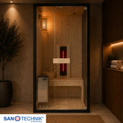 Sanotechnik - GLACIER S Sauna + Infrarotkabine für 1 Person 100x120x200 cm