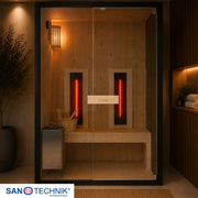 Sanotechnik - GLACIER M Sauna + Infrarotkabine für 2 Personen 120x120x200 cm
